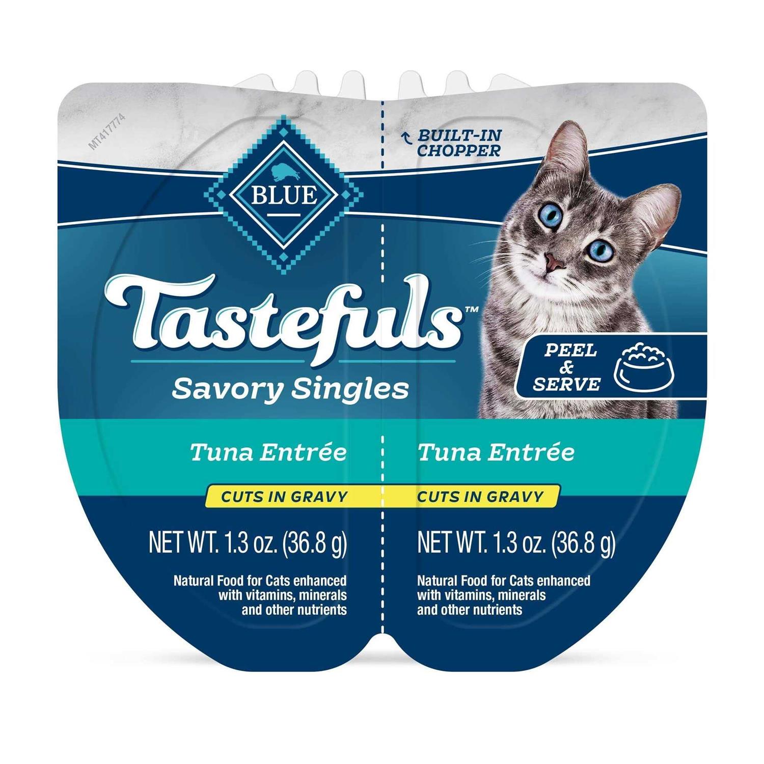Blue Buffalo Tastefuls Savory Singles Adult Cuts in Gravy Wet Cat Food - Healthber