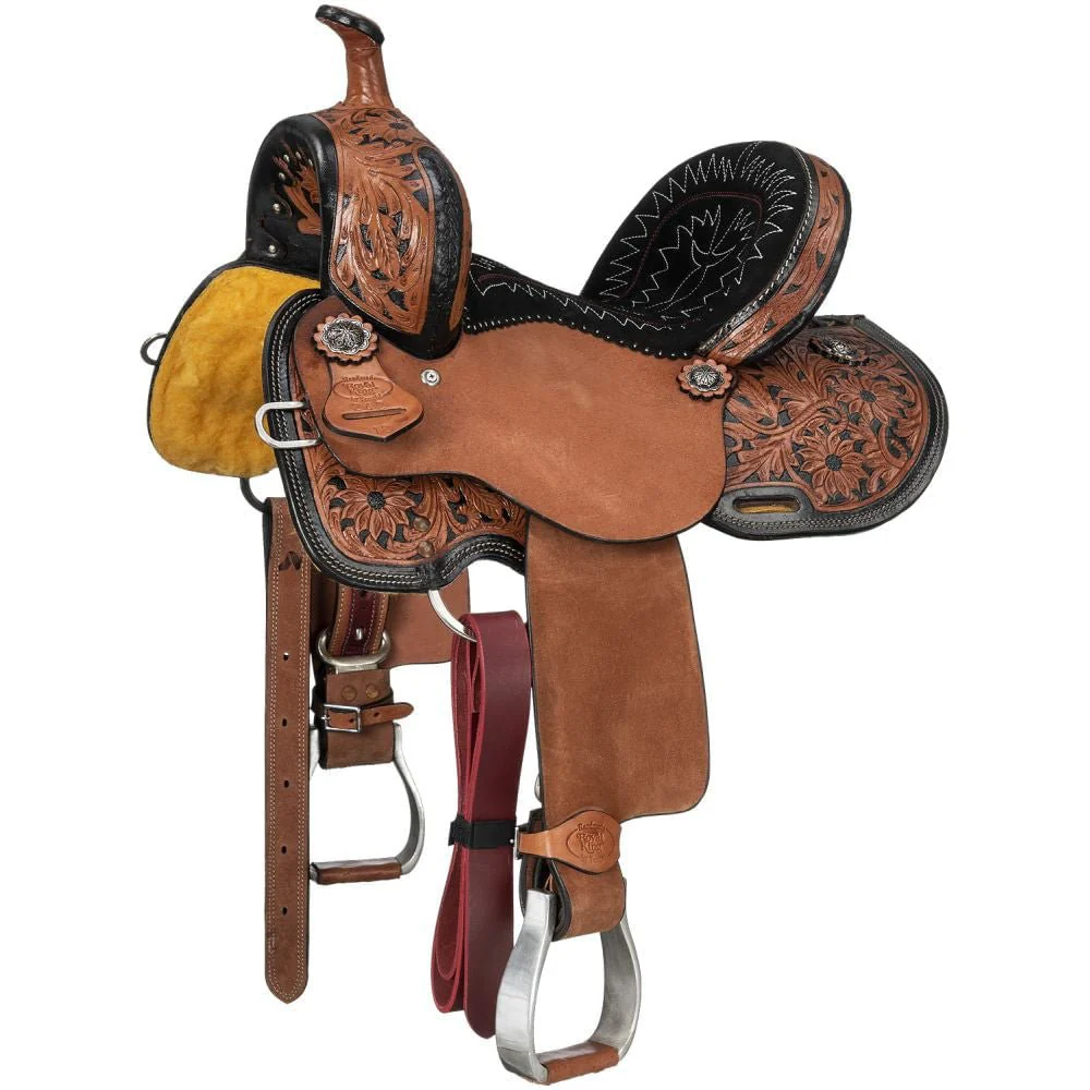 Royal King Two Tone Youth Hawley Barrel Saddle Package - Healthber