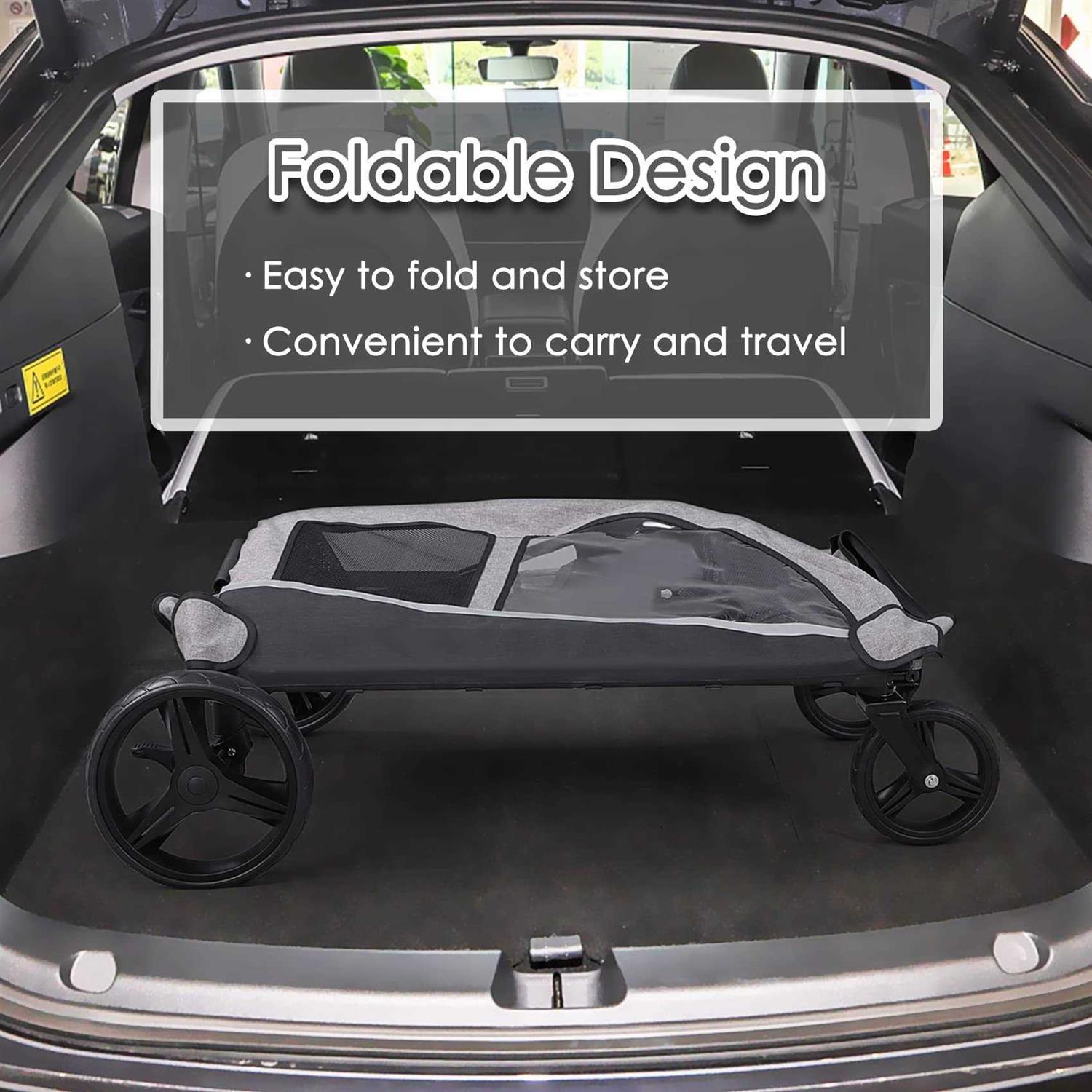 Saudism Dog Stroller For Large Dogs Extra Large Pet Stroller For For Medium Dogs - Healthber