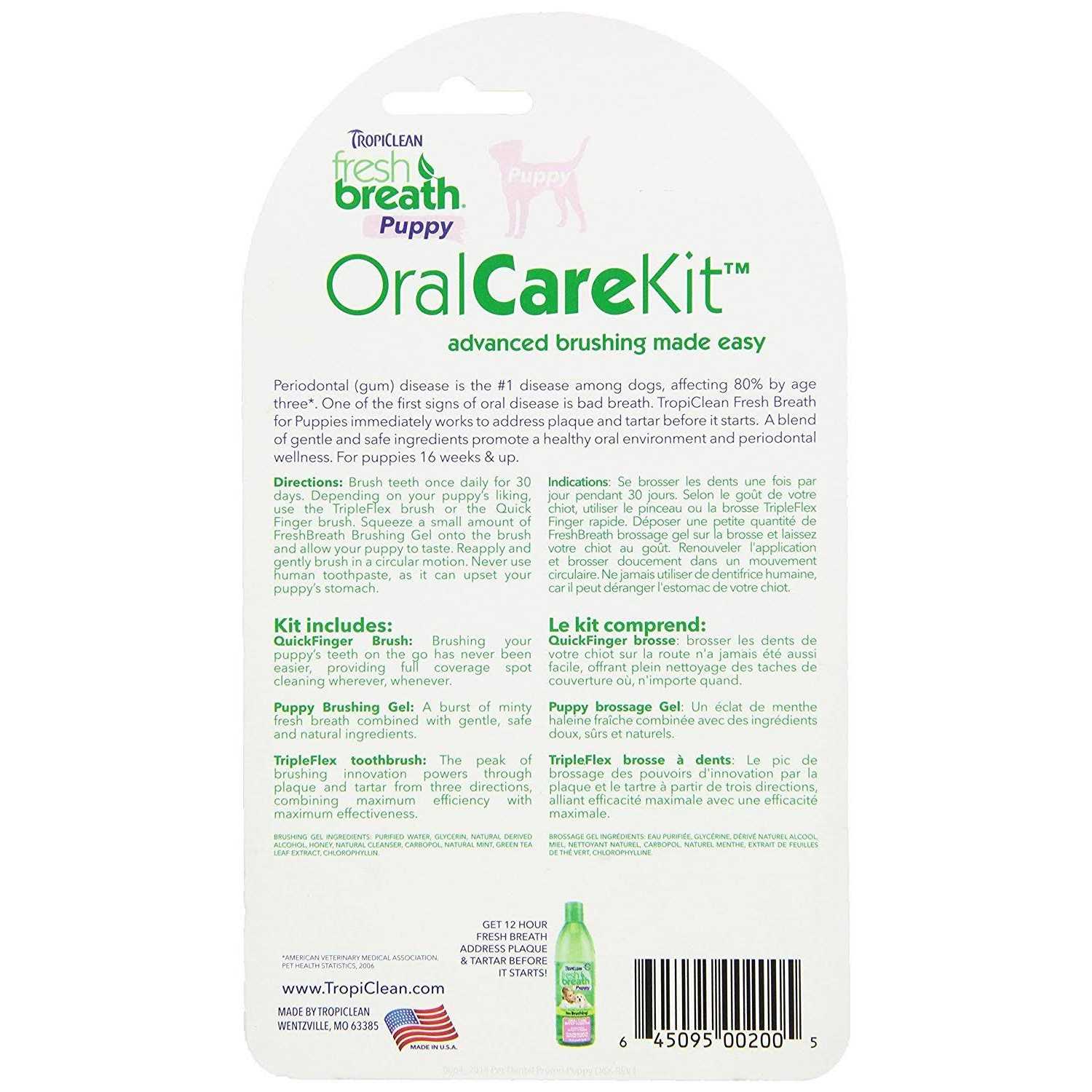 Tropiclean Fresh Breath Oral Care Kit for Puppies - Healthber