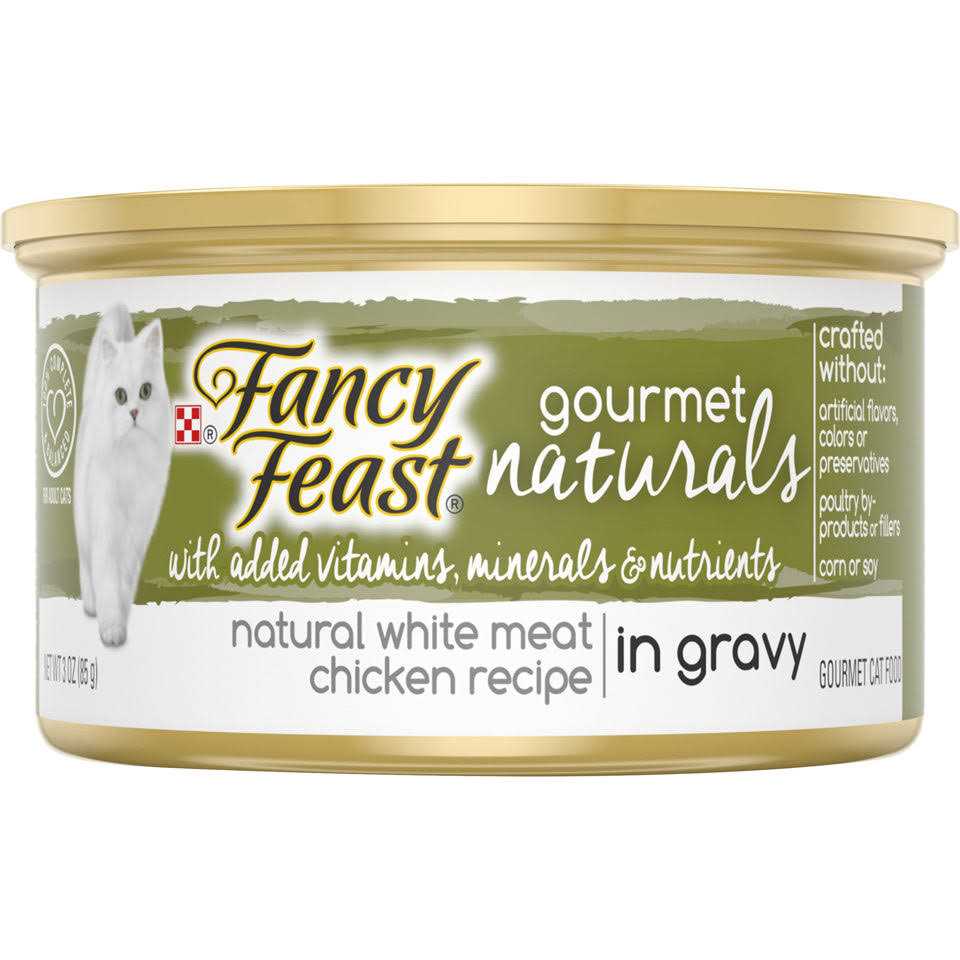 Fancy Feast Gourmet Naturals White Meat Chicken Recipe in Gravy Wet Cat Food - Healthber