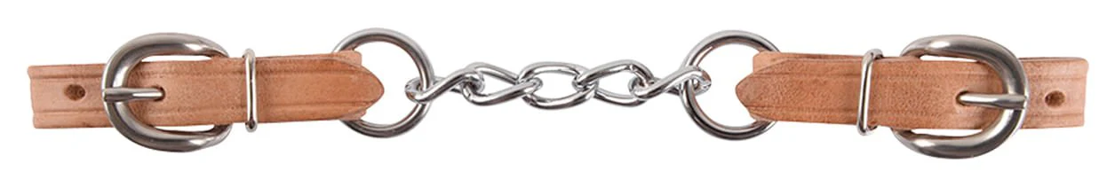 Martin Saddlery Harness and Twist Link Chain Curb Strap, 5-Chain Link - Healthber