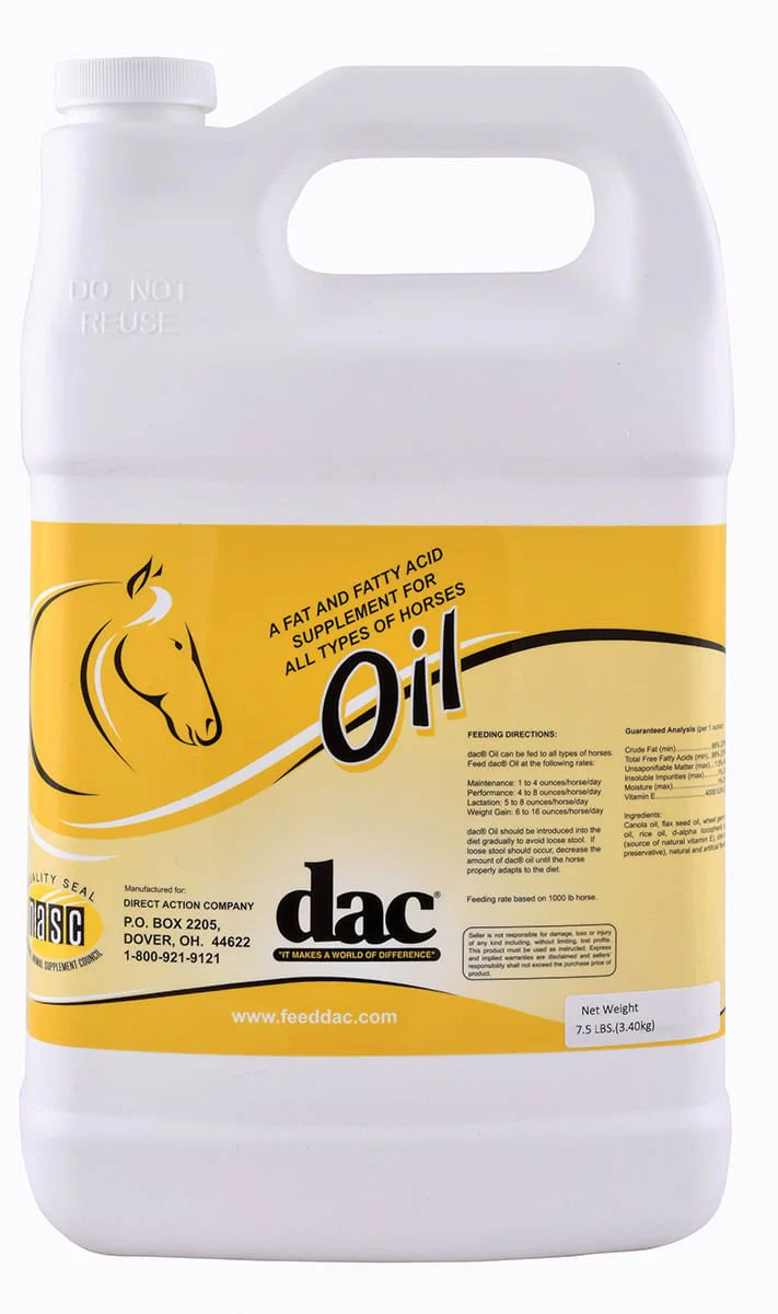 dac Oil Fatty Acid Supplement for Horses, 7.5 lb - Healthber