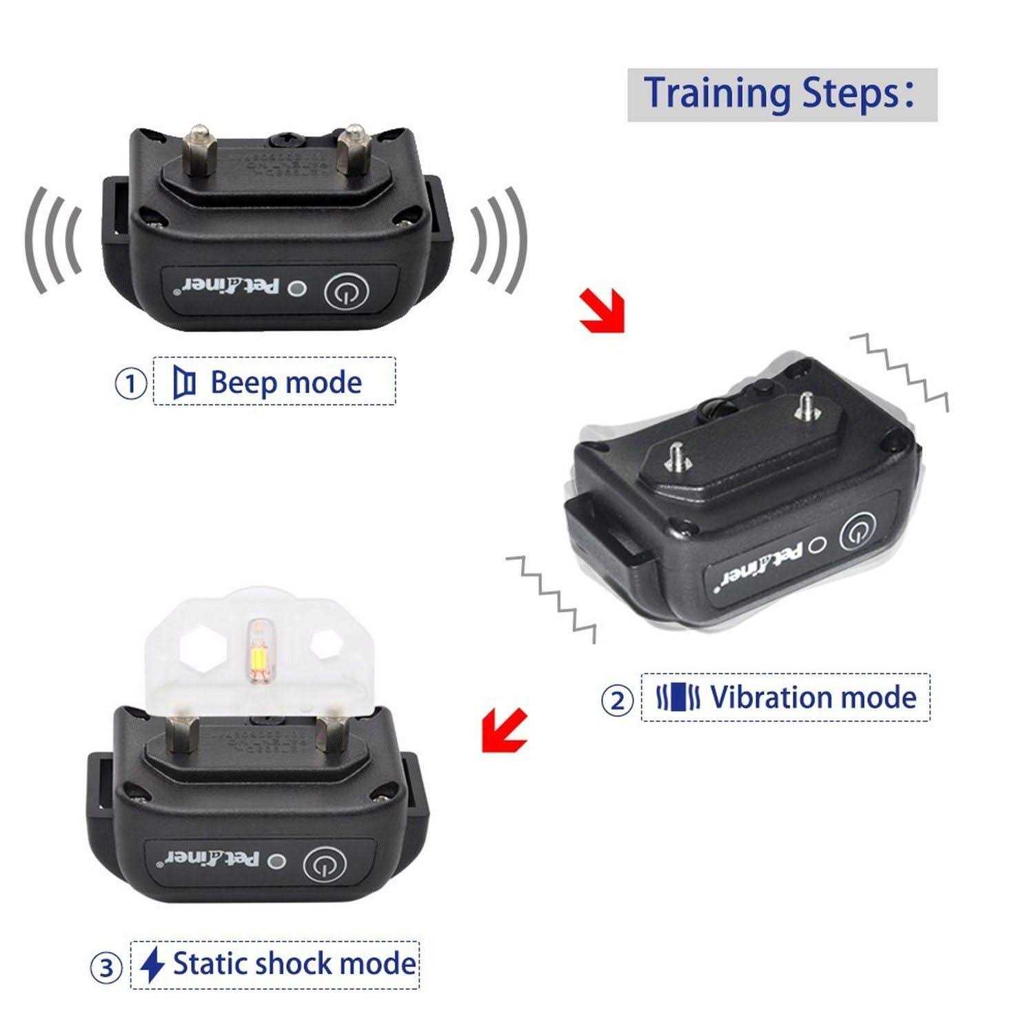 Petrainer Waterproof Rechargeable Electric Remote 2 Dog Shock Training Collar - Healthber
