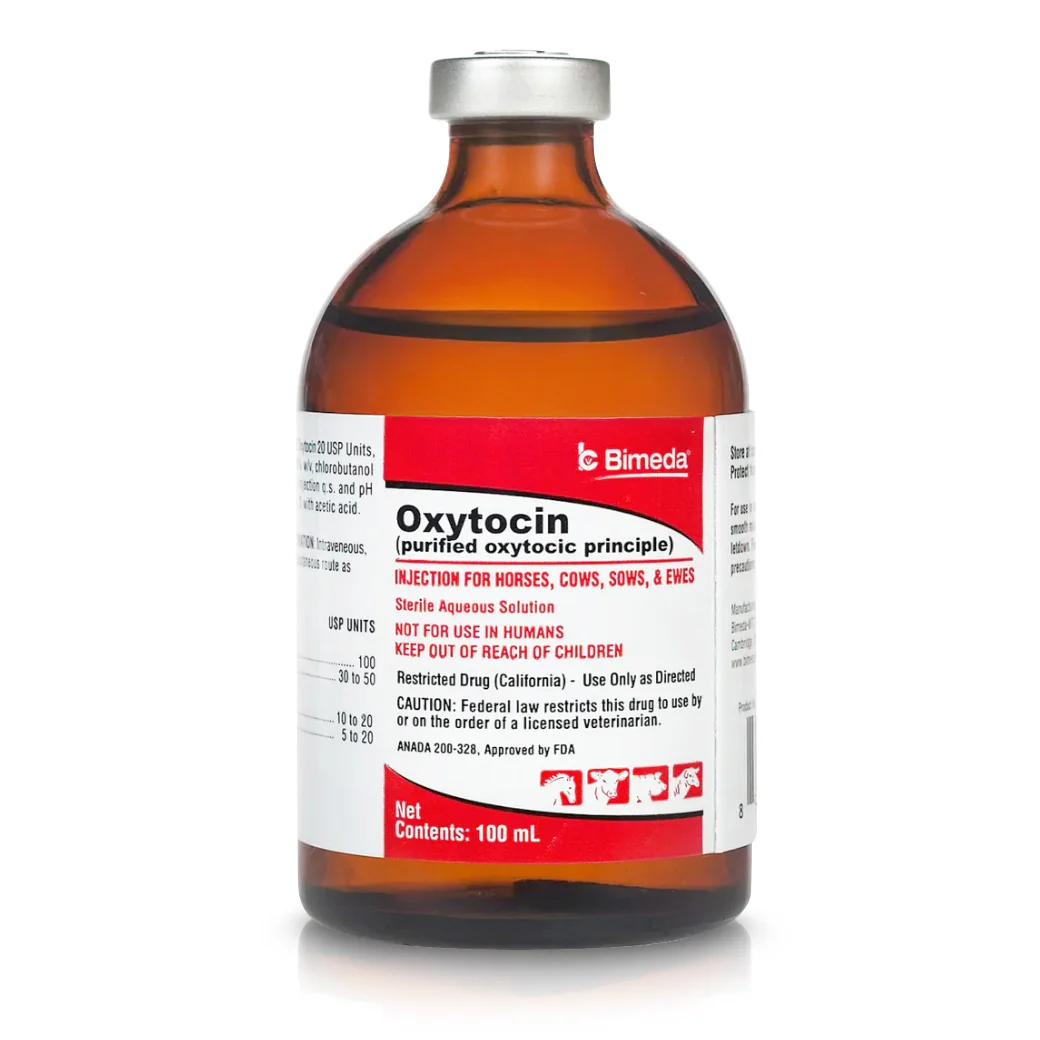 Rx Oxytocin (Generic) Injection for Horses, Cows, Sows, & Ewes, 100 mL - Healthber