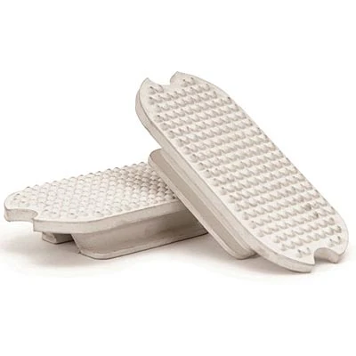 Rubber Fillis Stirrup Pads, White, Pair - Healthber