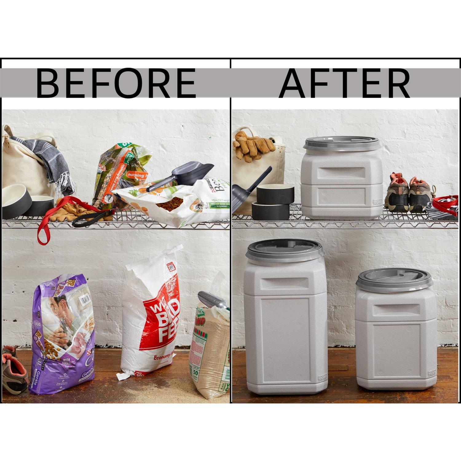 Mighty Tuff Pet Food Storage Container with Scoop - Healthber