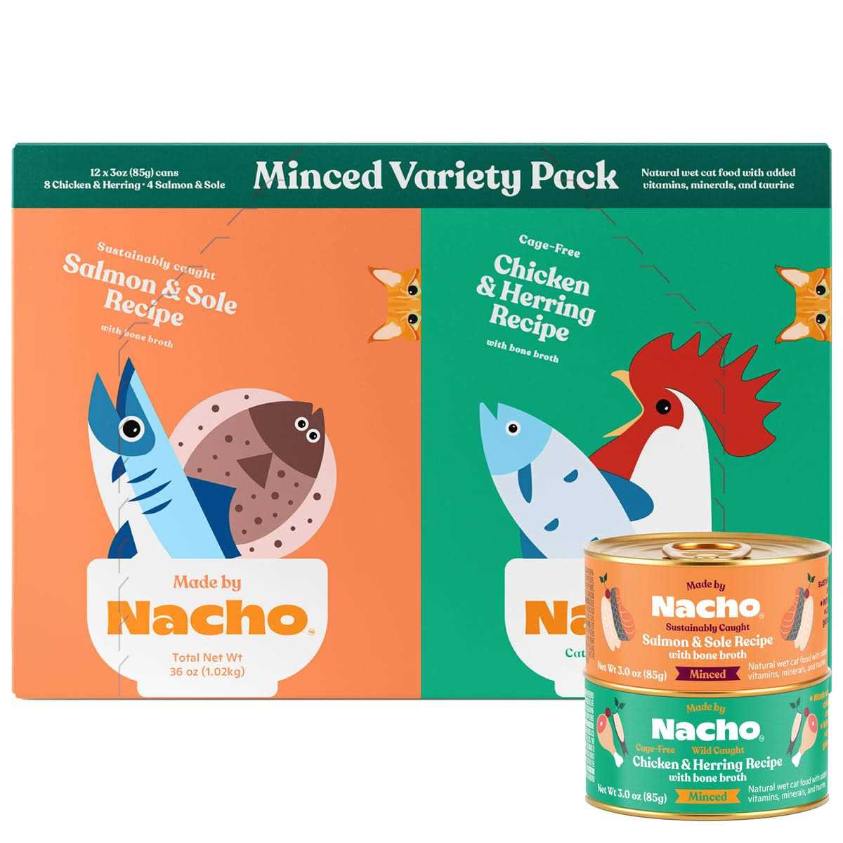 Made by Nacho Cage-Free Turkey & Turkey Liver Recipe Minced Wet Cat Food - Healthber