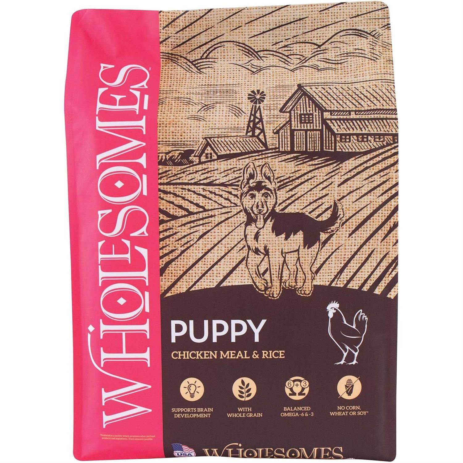Wholesomes Puppy Chicken Meal & Rice Dry Dog Food - Healthber