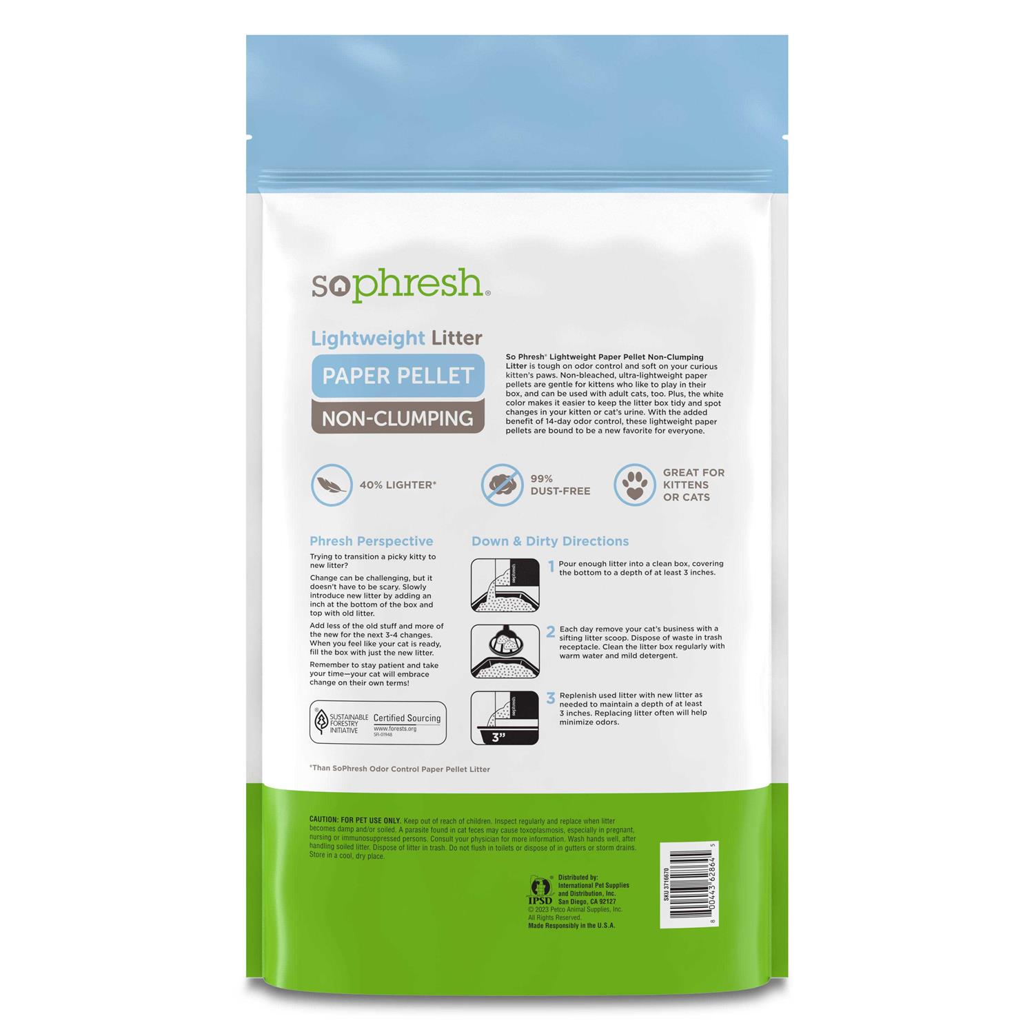 So Phresh Lightweight Paper Pellet Non-Clumping Cat Litter - Healthber