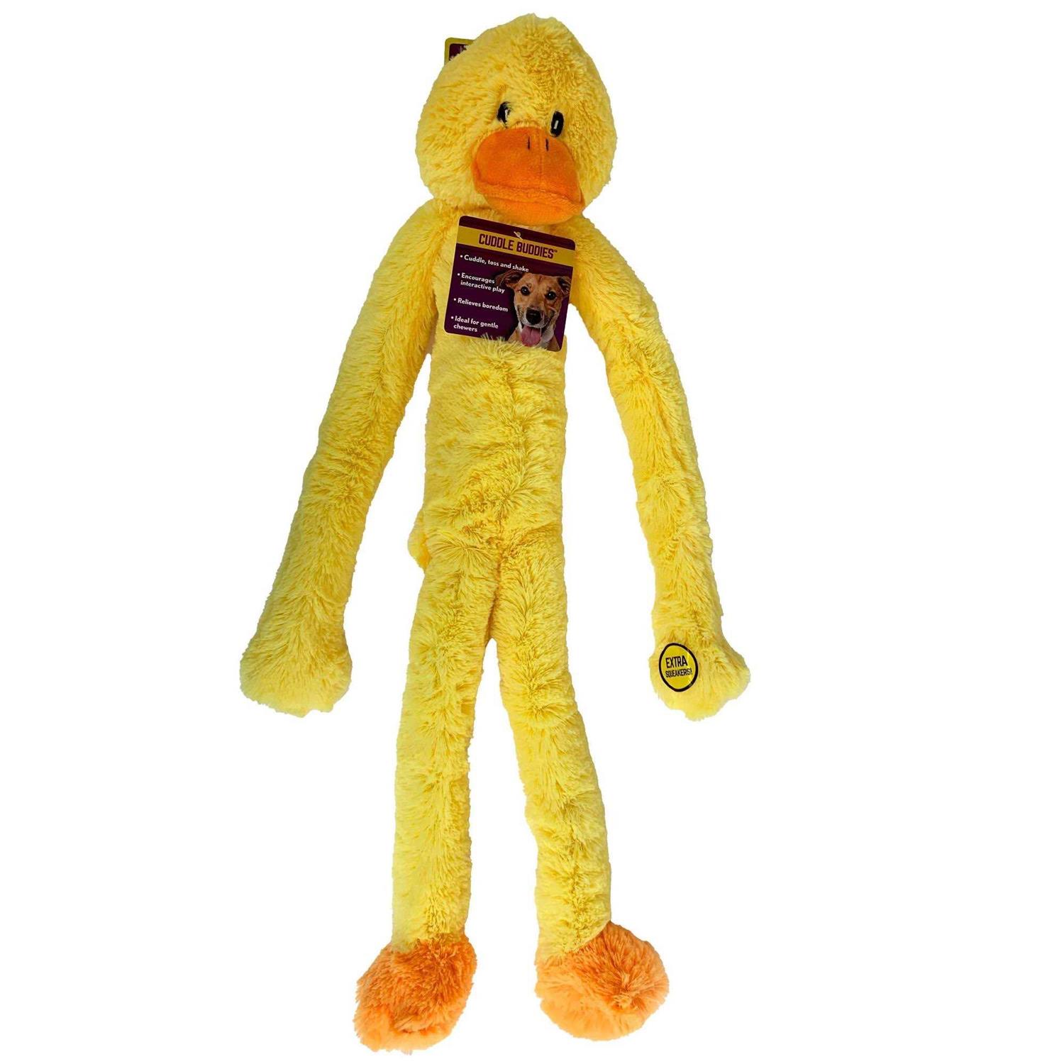 Multipet Swingin’ Slevins Duck Plush Dog Toy - Healthber