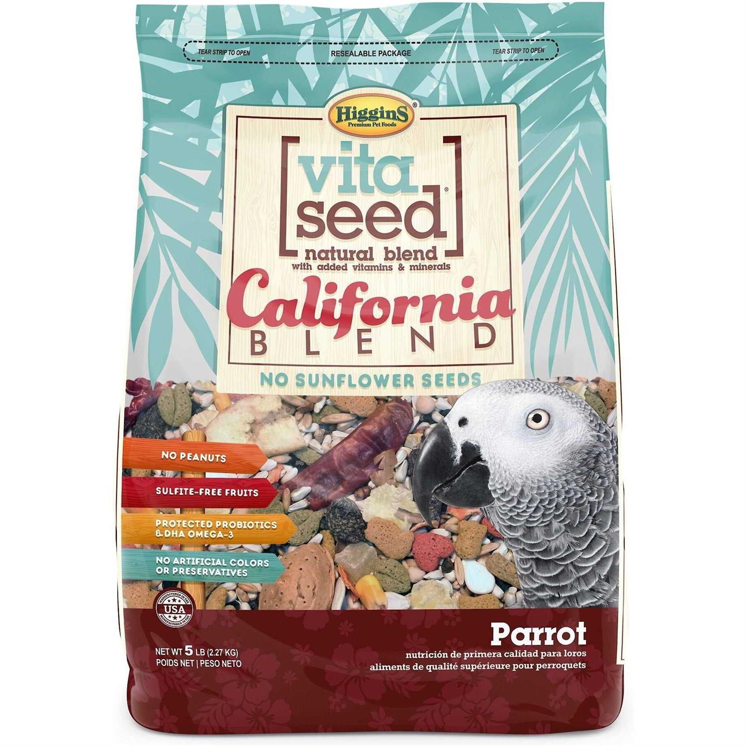 Higgins Vita Seed California Blend Parrot Food - Healthber