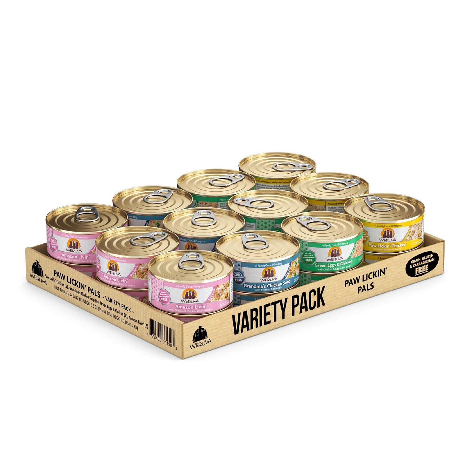 Weruva Classics Paw Lickin’ Pals Variety Pack Wet Cat Food - Healthber