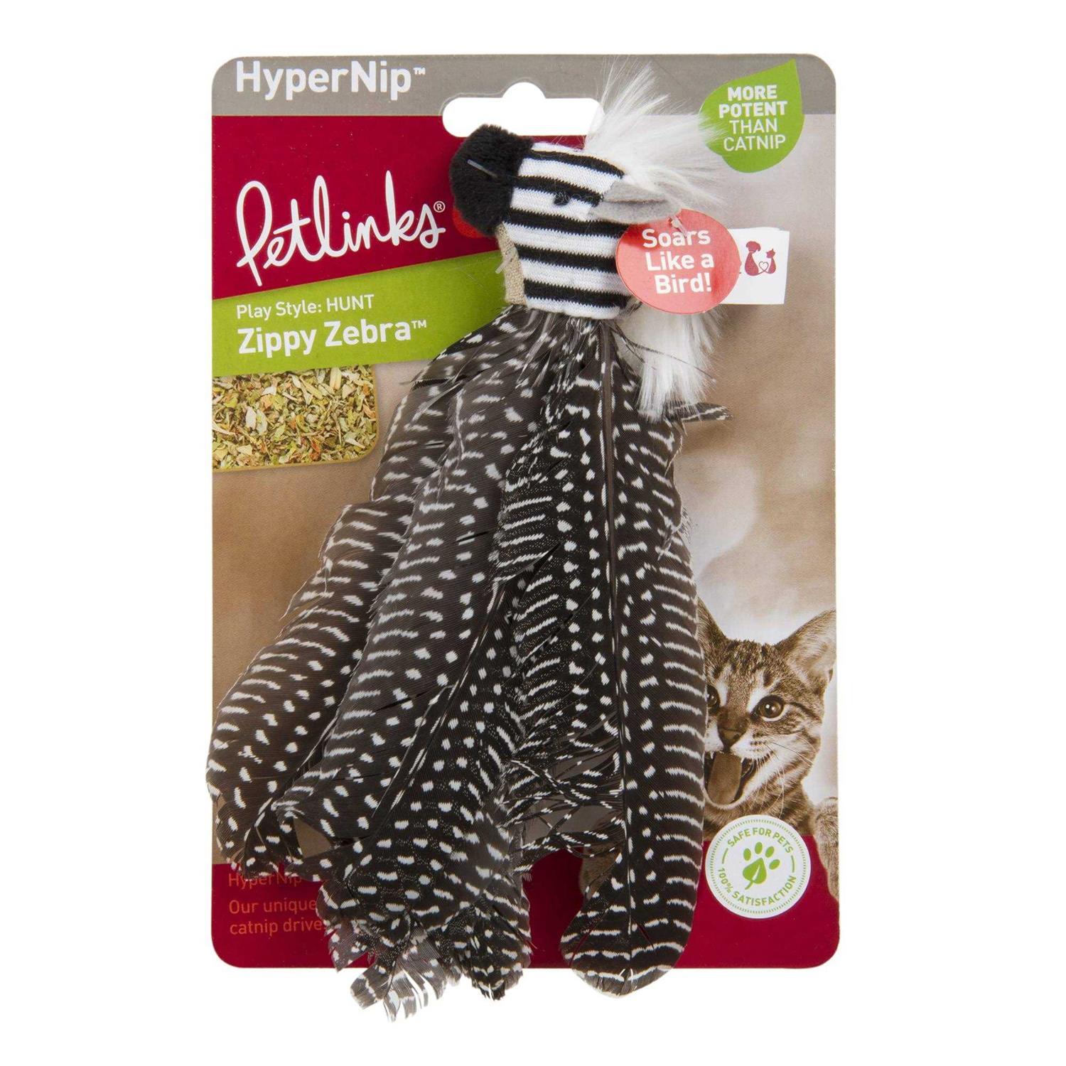 Petlinks HappyNip Zippy Zebra Catnip Cat Toy - Healthber