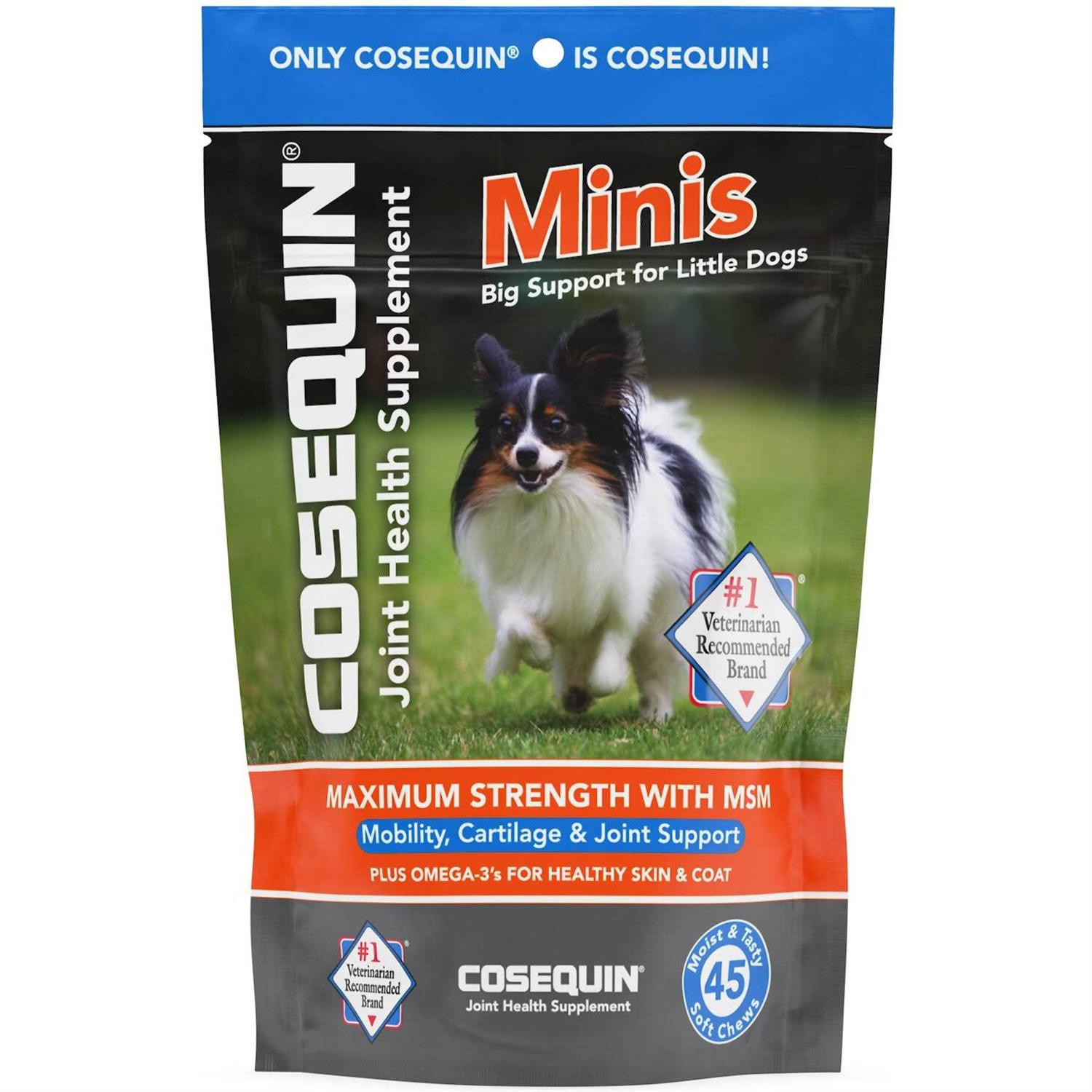 Cosequin Soft Chews Maximum Strength with MSM Plus Omega-3s for Dogs Minis - Healthber