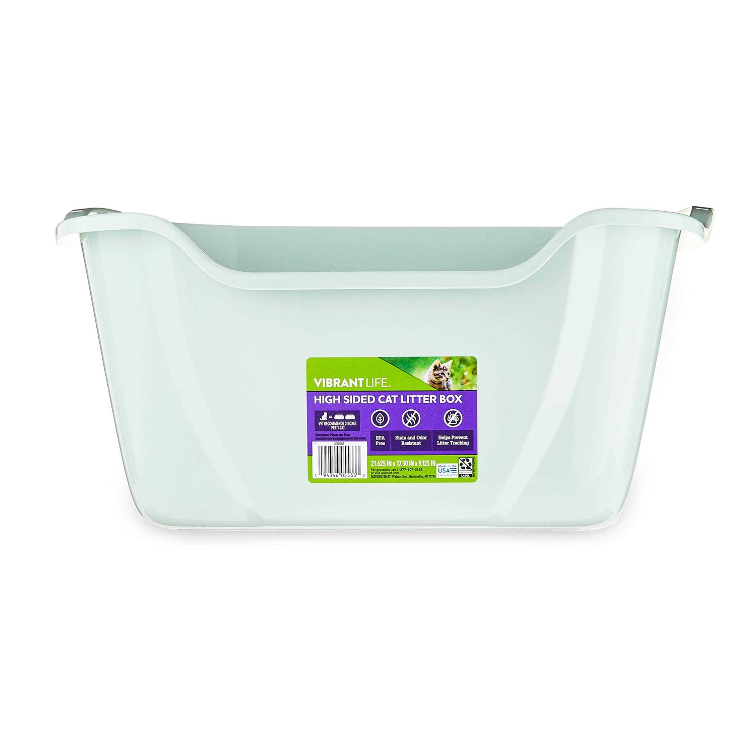 Vibrant Life High Sided Cat Litter Box - Healthber