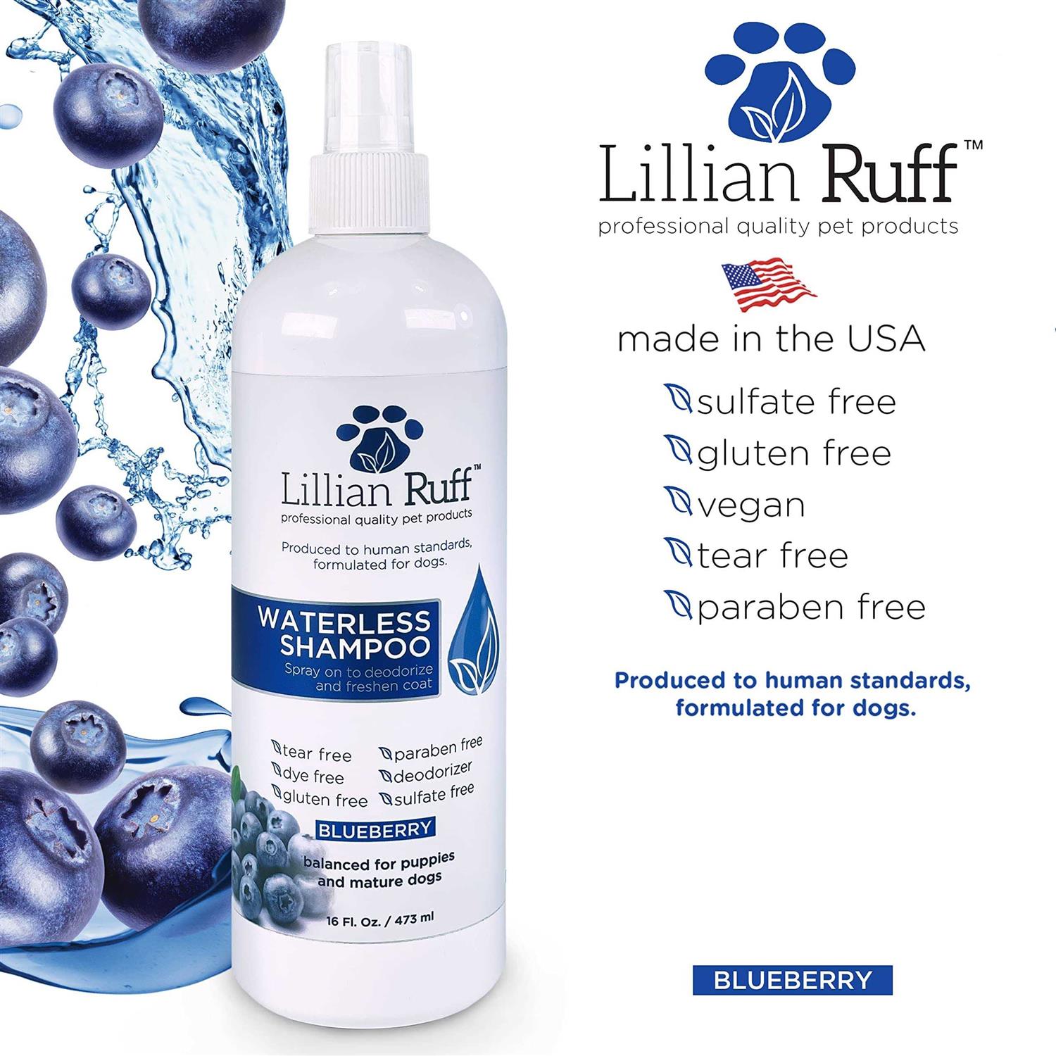 Lillian Ruff Berry Blue Brightening Face and Body Wash for Dogs and Cats - Healthber
