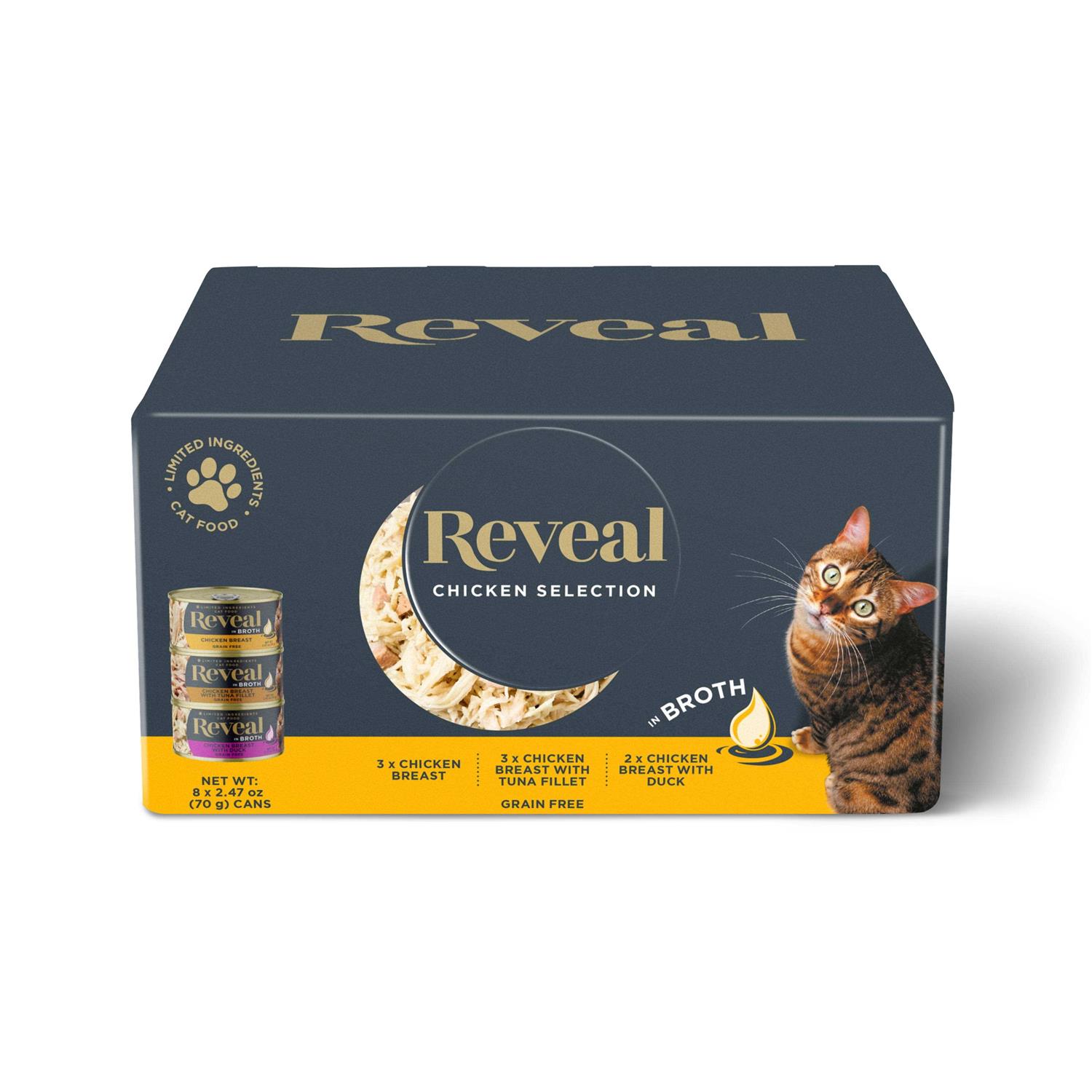 Reveal Natural Wet Cat Food Chicken in Broth Variety Pack - Healthber