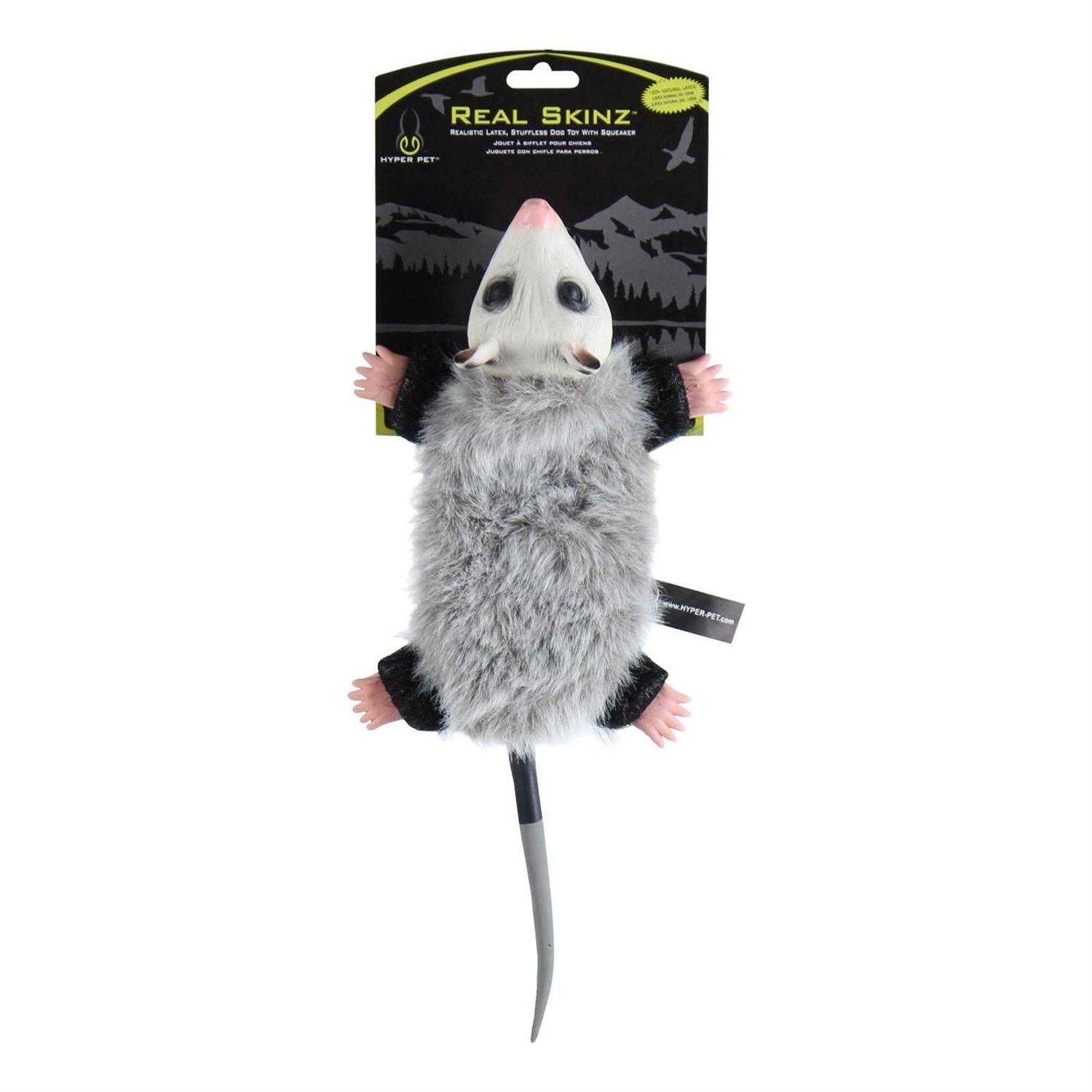 Hyper Pet Opossum Real Skinz Dog Toy - Healthber