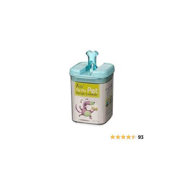 Flip-Tite Bone Square Pet Food Storage canister in Clear - Healthber