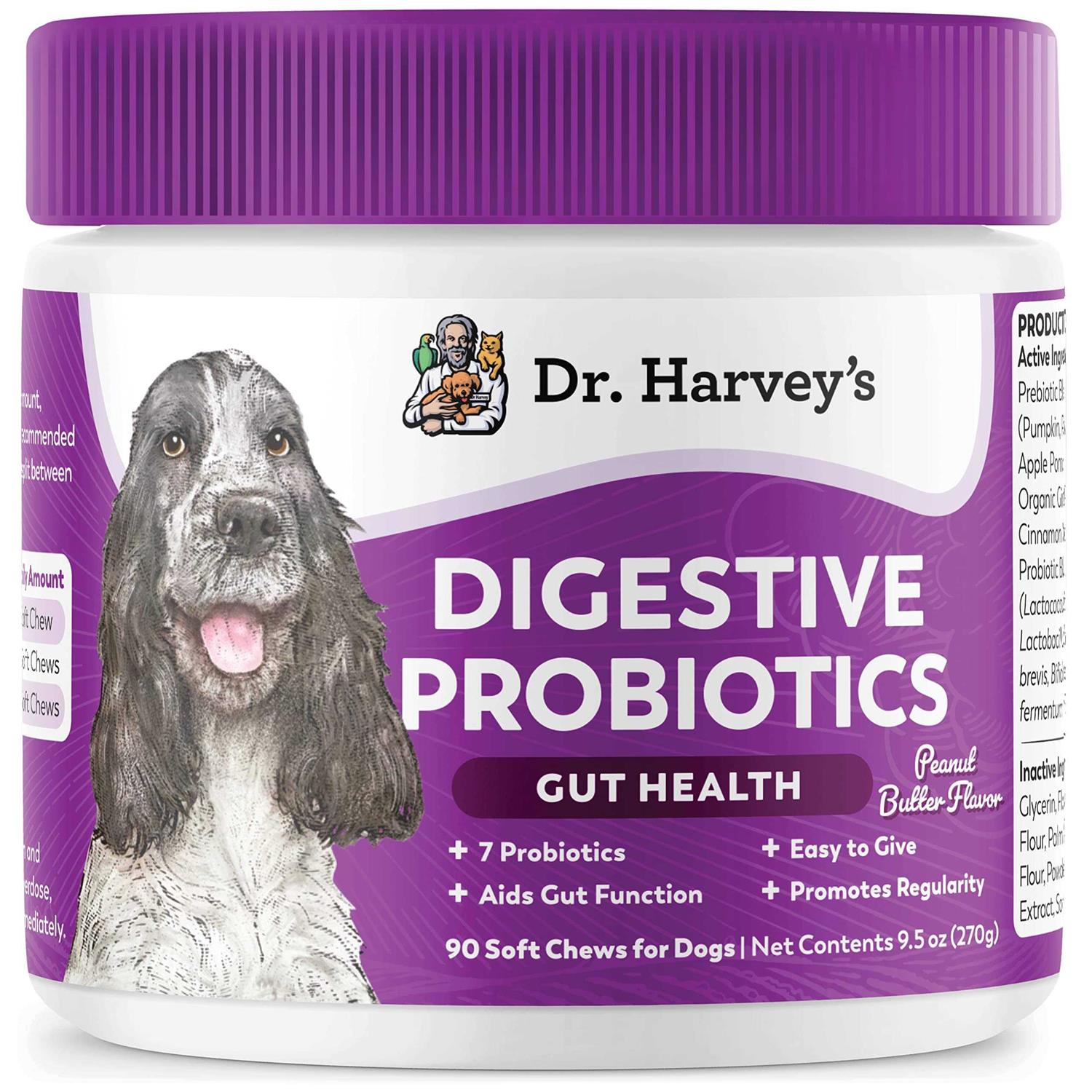 Dr. Harvey’s Digestive Probiotics Gut Health for Dogs Soft Chews - Healthber