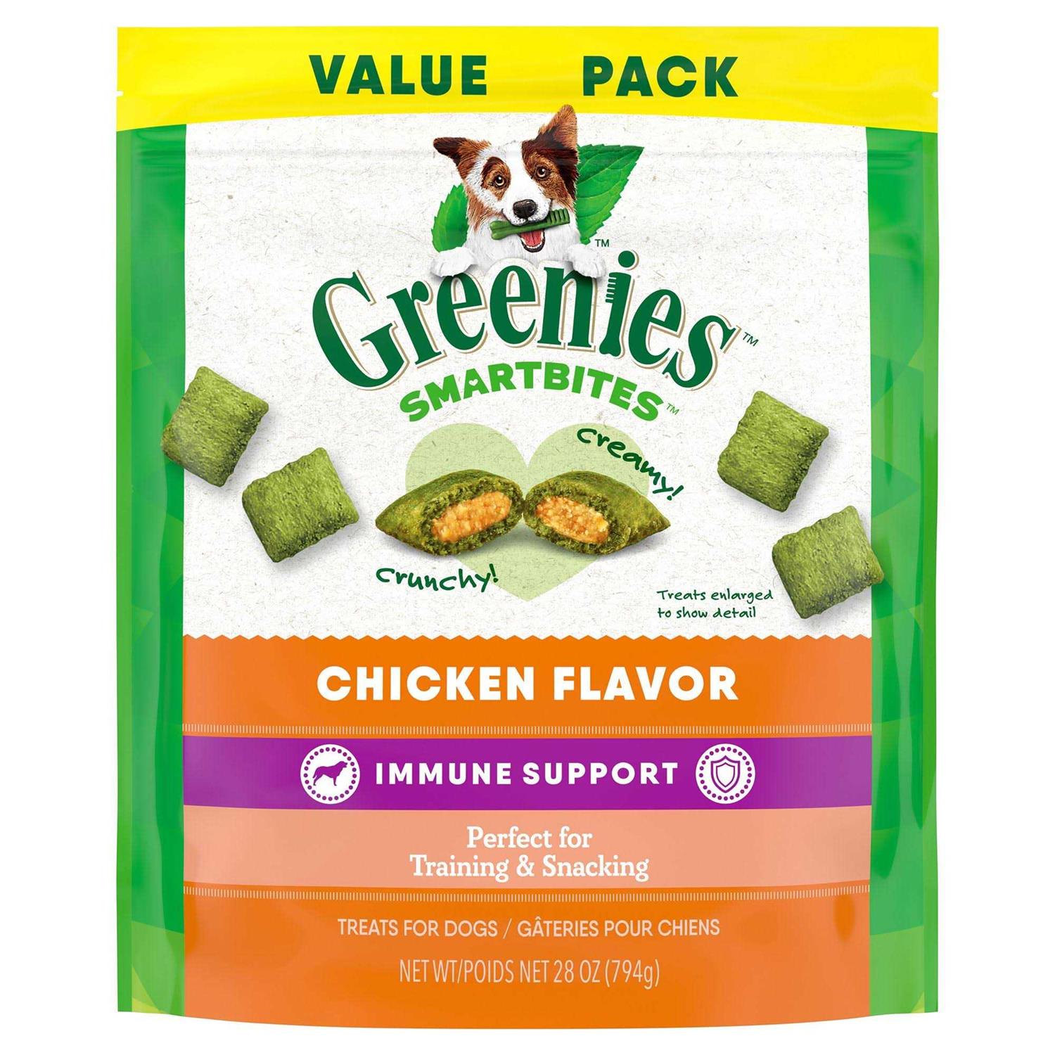 Greenies Immune Support Crunchy & Soft Dog Treats Chicken - Healthber