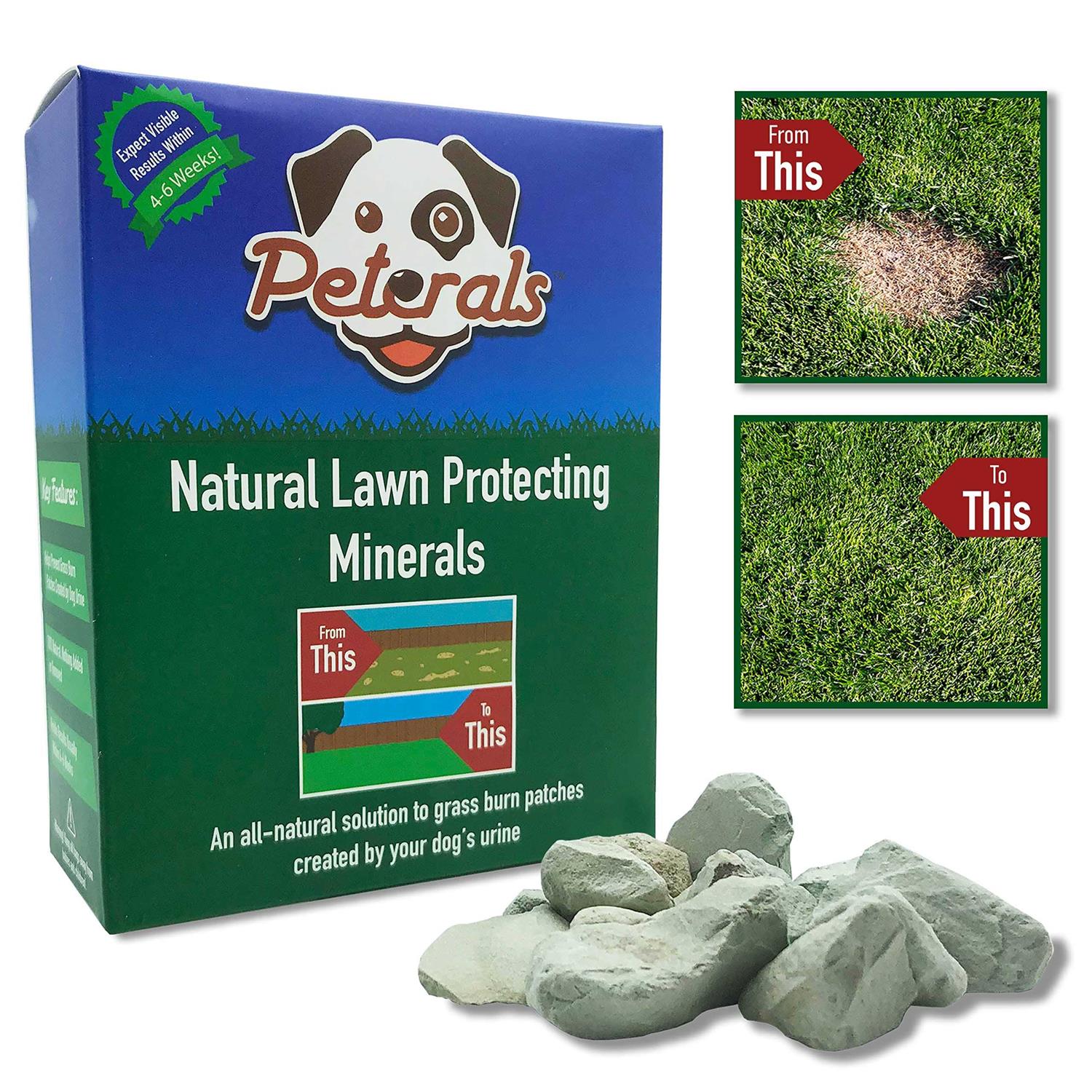 Peterals Natural Mineral Rocks to Prevent Lawn Grass Burn Yellow Patches from Dog Urine - Healthber