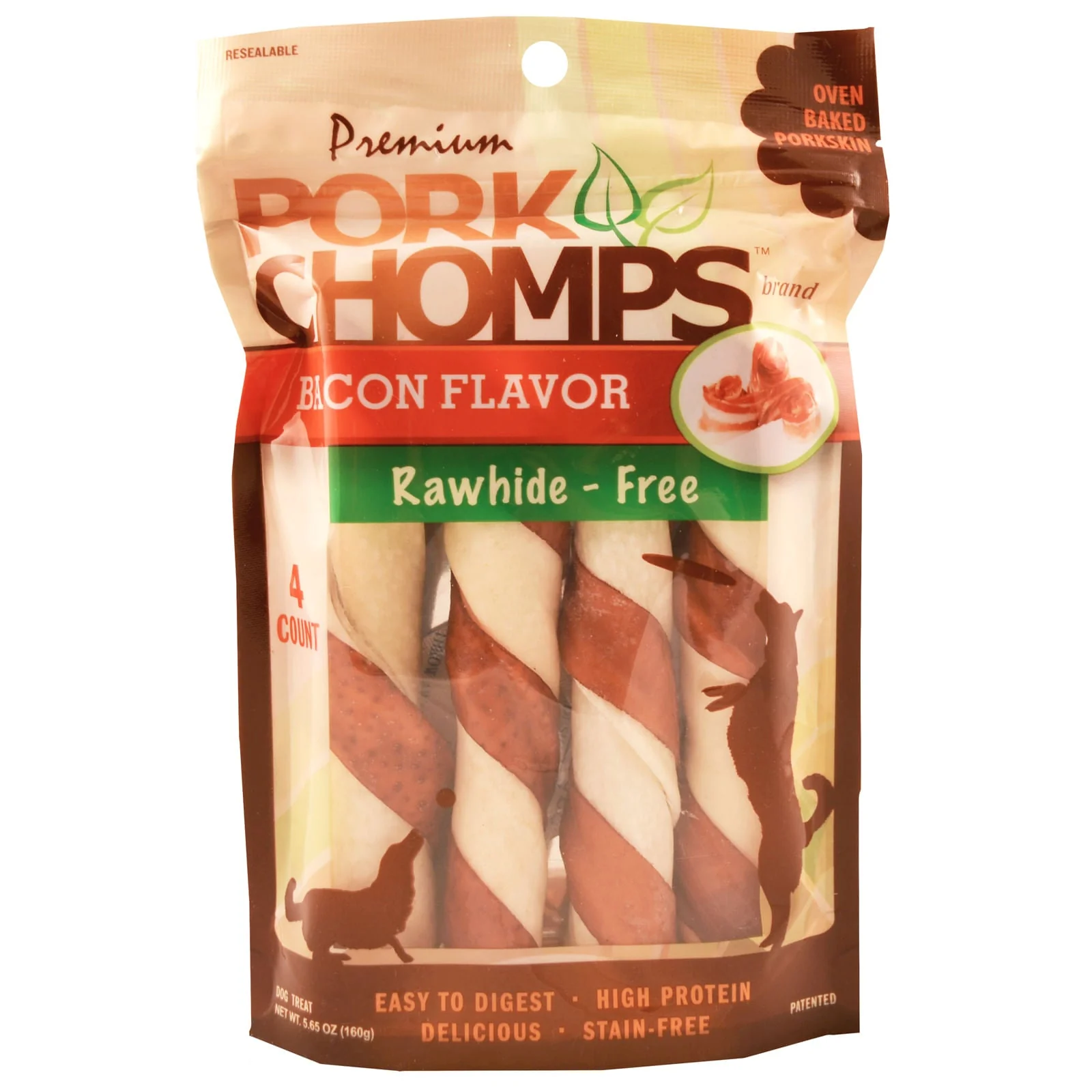 Pork Chomps Twists, Bacon - Healthber