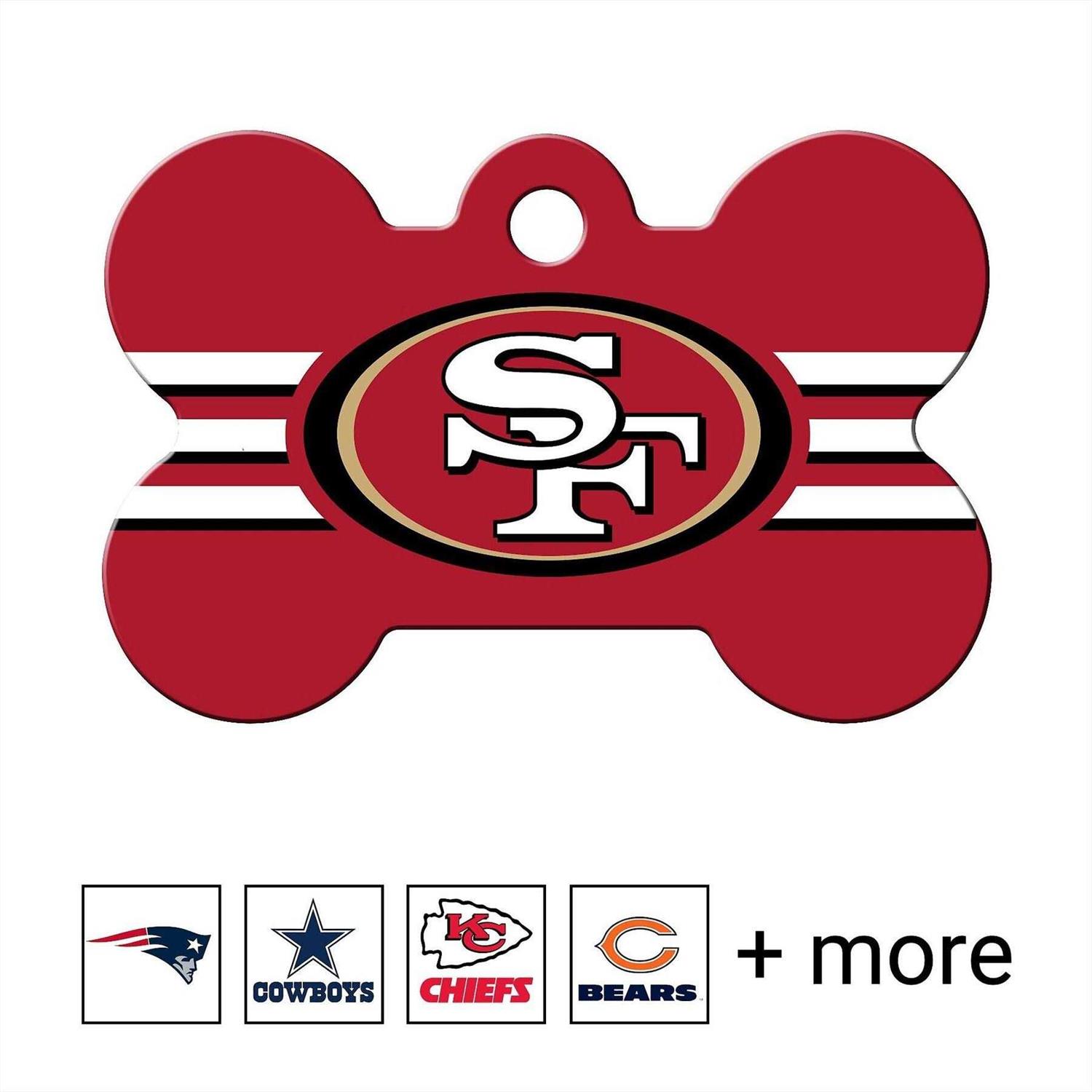 Quick-Tag San Francisco 49ers NFL Bone Dog ID Tag - Healthber