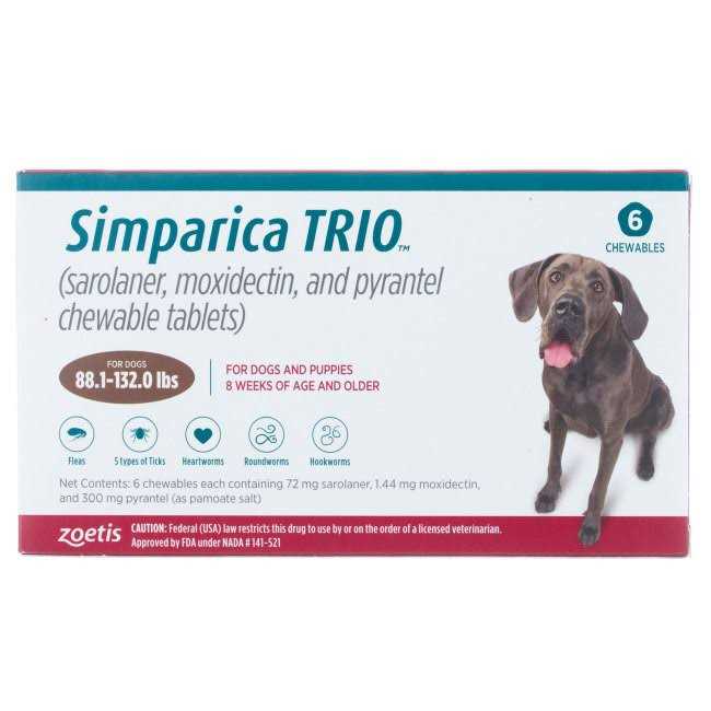 Simparica Trio 88.1-132 Dogs - Healthber