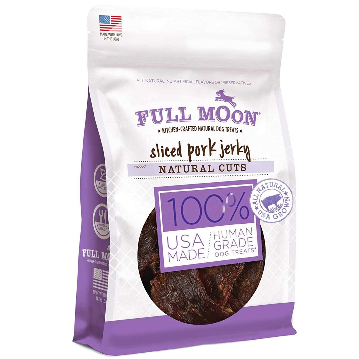 Full Moon Natural Cut Pork Jerky Dog Treats - Healthber