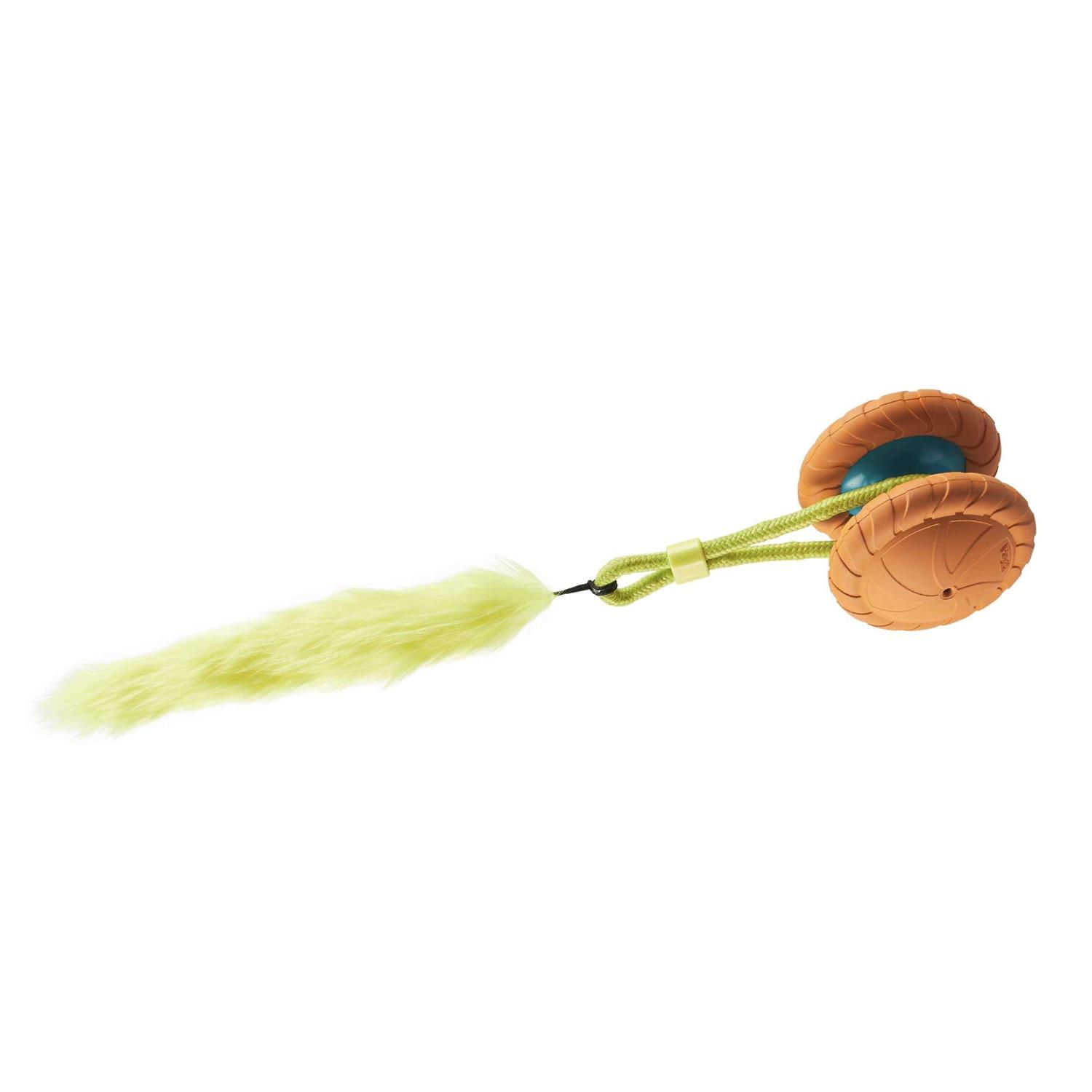 Outward Hound Tail Spinner Squeaky Furry Tail Chaser Dog Toy - Healthber