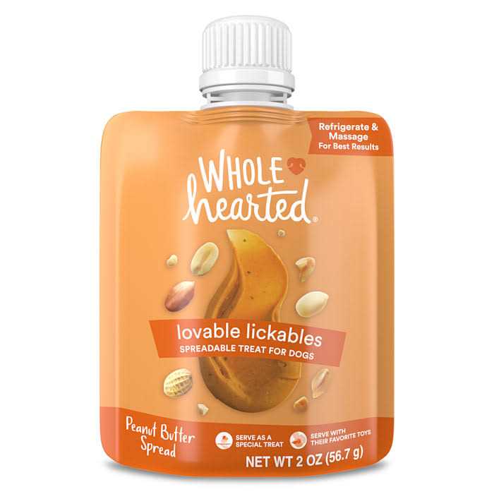 WholeHearted Loveable Lickables Peanut Butter Dog Treats - Healthber