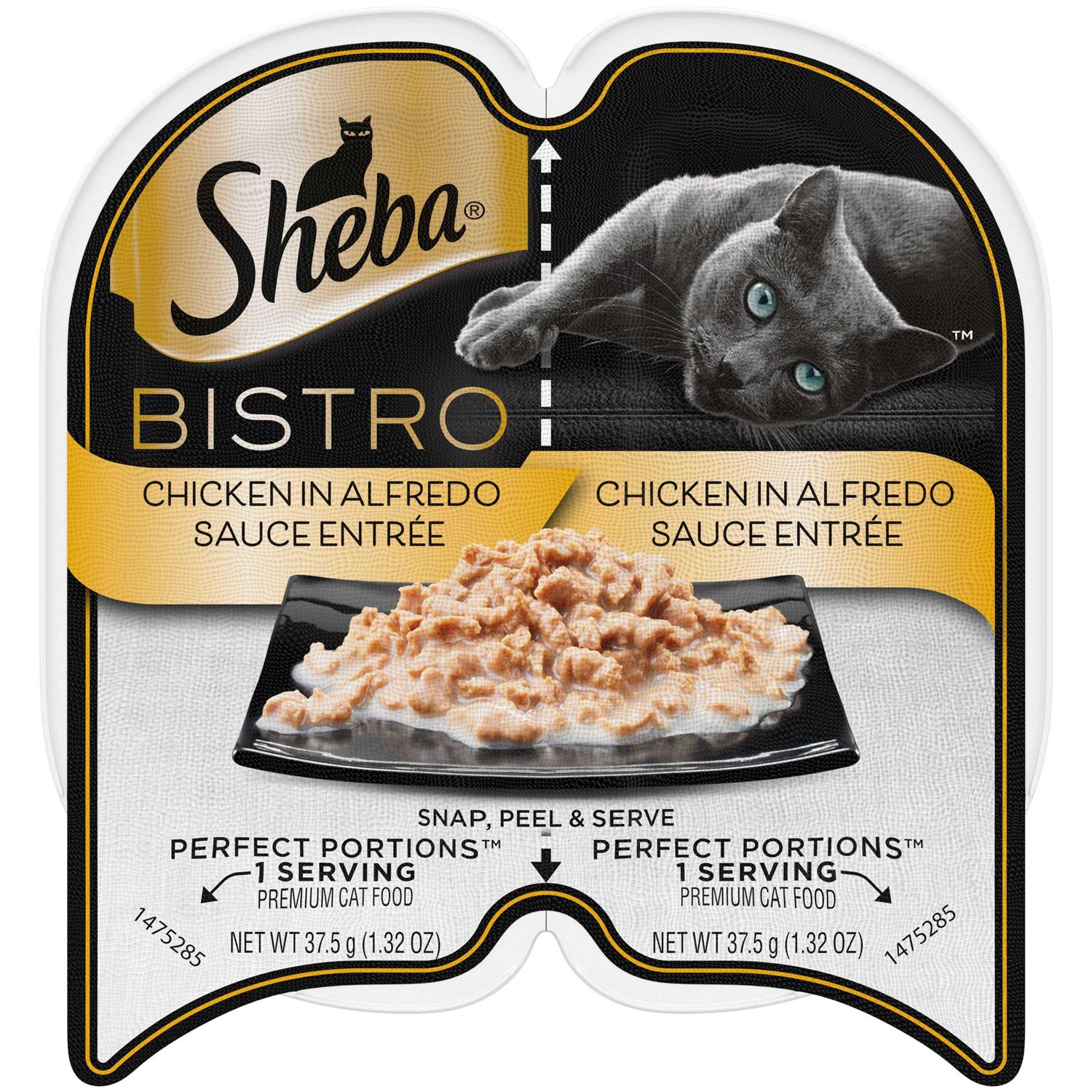 Sheba Perfect Portions Bistro Chicken in Alfredo Sauce Wet Cat Food - Healthber