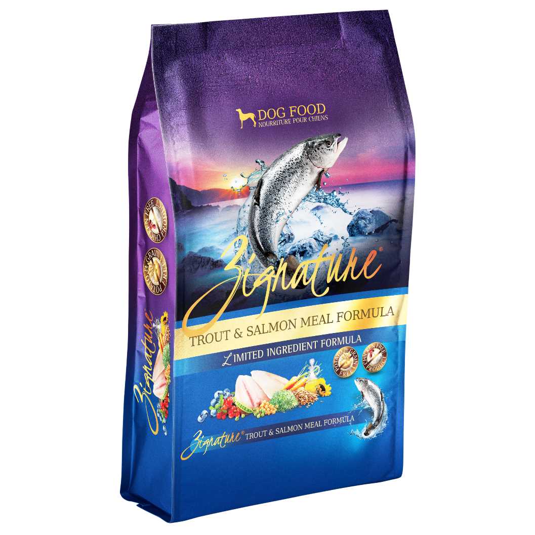 Zignature Trout & Salmon Meal Limited Ingredient Dry Dog Food, 13.5-lb - Healthber