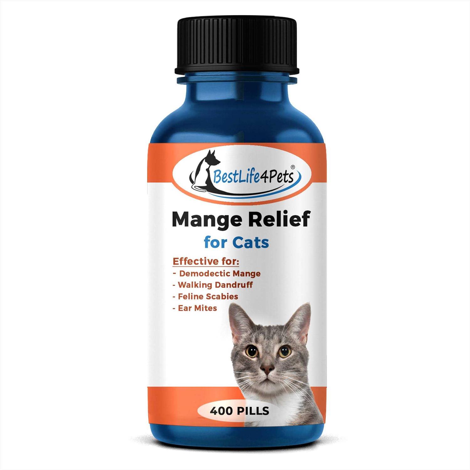 BestLife4Pets Demodectic Mange and Scabies Relief for Cats Ear Mites & Itch Relief Supplements for Cat Itching Relief - Healthber