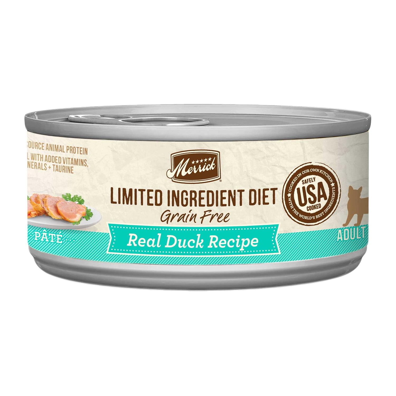 Merrick Limited Ingredient Diet Grain Free Real Duck Pate Canned Cat Food - Healthber