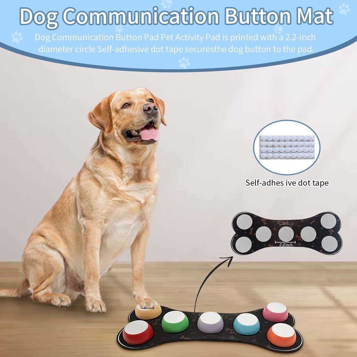 Dog Buttons for Communication 7 Dog Talking Button Set Recordable Training Buzzers - Healthber