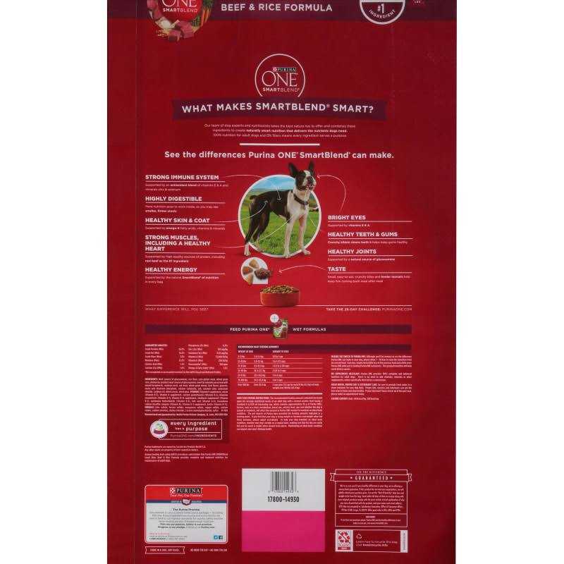 Purina ONE SmartBlend Small Bites Beef & Rice Formula Dry Dog Food - Healthber