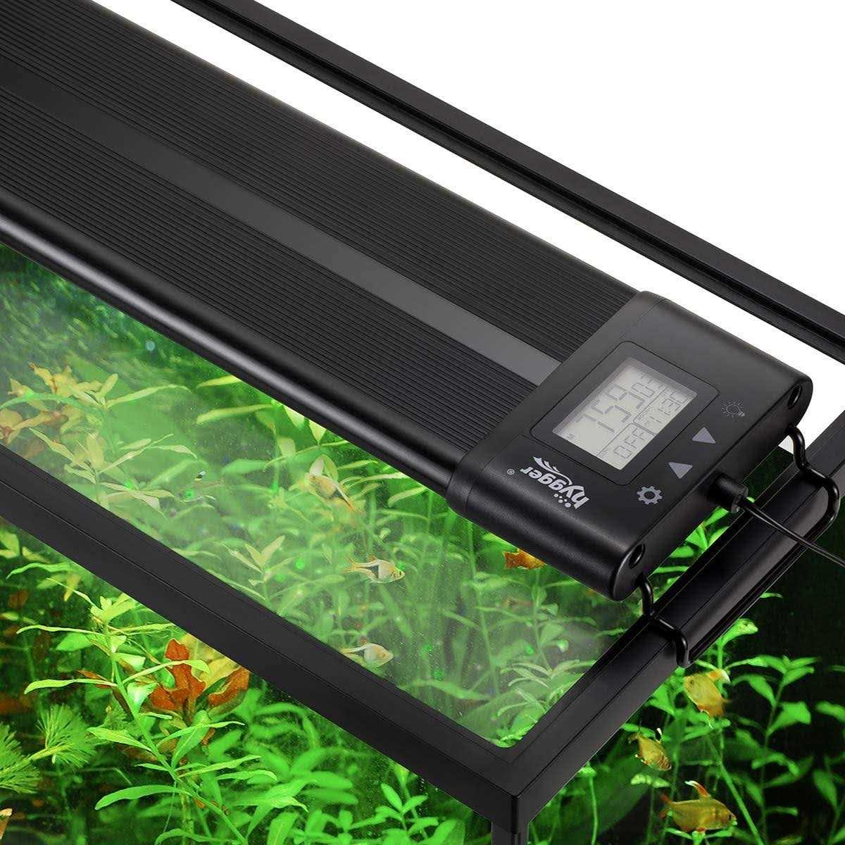 Hygger Auto On Off LED Aquarium Light Extendable 7 Colors Full Spectrum Light Fixture for Freshwater Planted Tank Build - Healthber