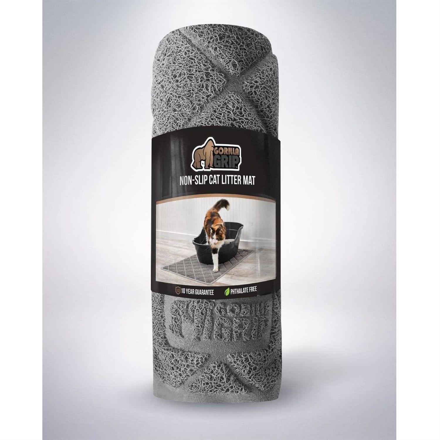 Gorilla Grip The Original 100% Waterproof Cat Litter Box Trapping Mat - Healthber