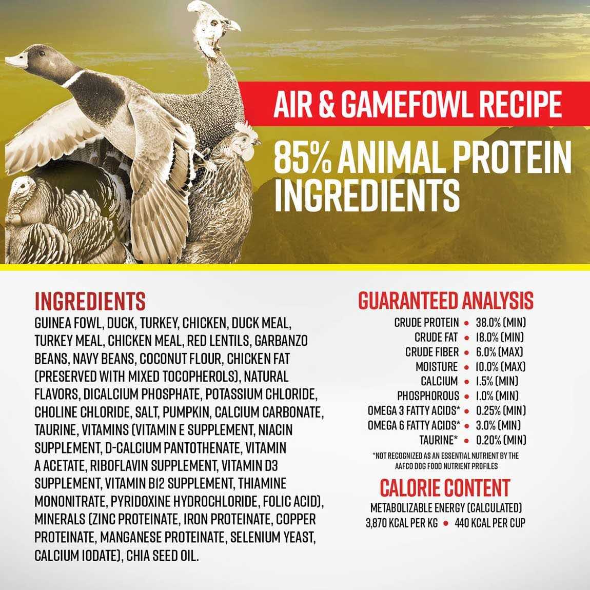 Essence Air Gamefowl Dog Dry Food - Healthber