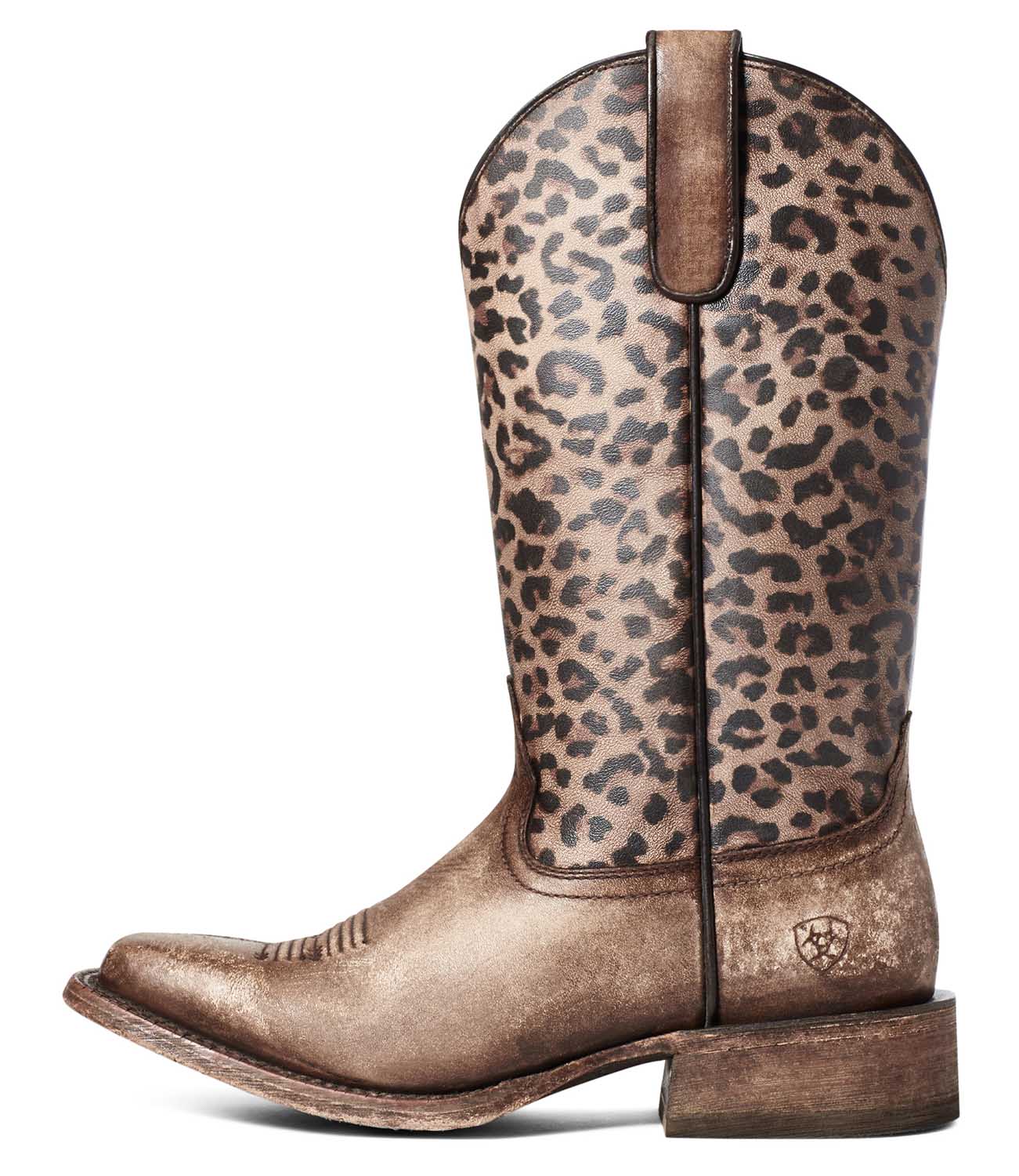 Ariat Women's Circuit Savanna Cheetah Western Boot, Naturally Distressed Brown - Healthber