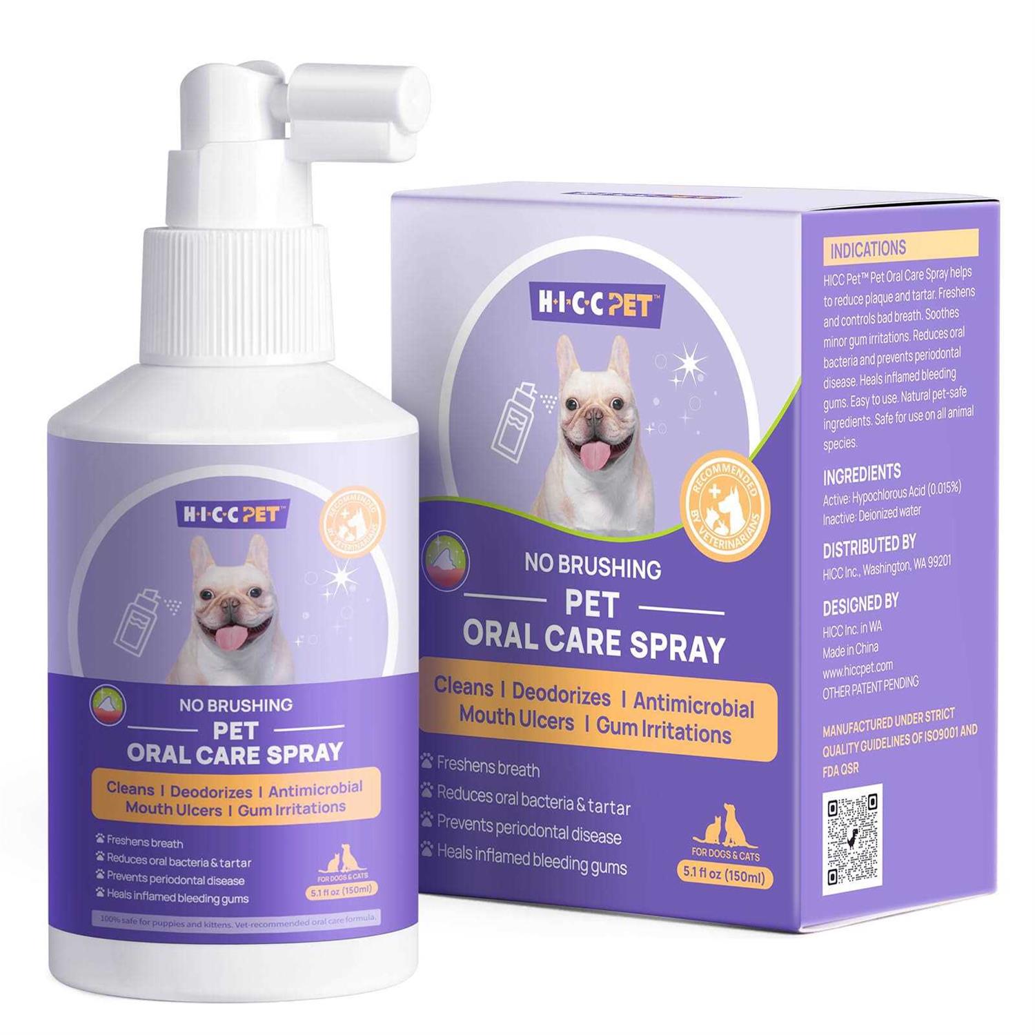 HICC GROOM! Oral Care Spray for Dogs and Cats, Anti Inflammatory Breath Care Spray, Dog Gingivitis Treatment, Fight Bad Breath Caused by Plaque and - Healthber