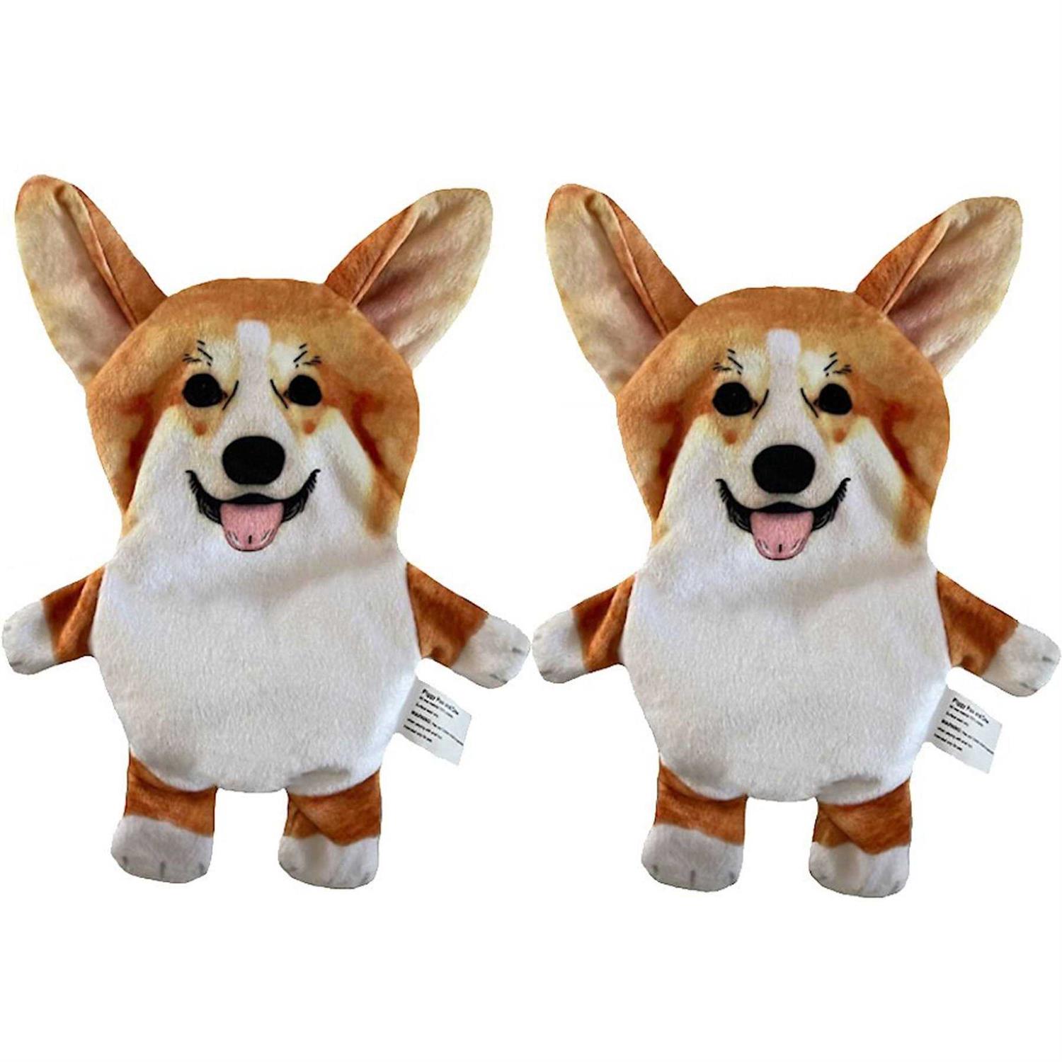 Piggy Poo and Crew Corgi Paper Crinkle Squeaker Toy - Healthber