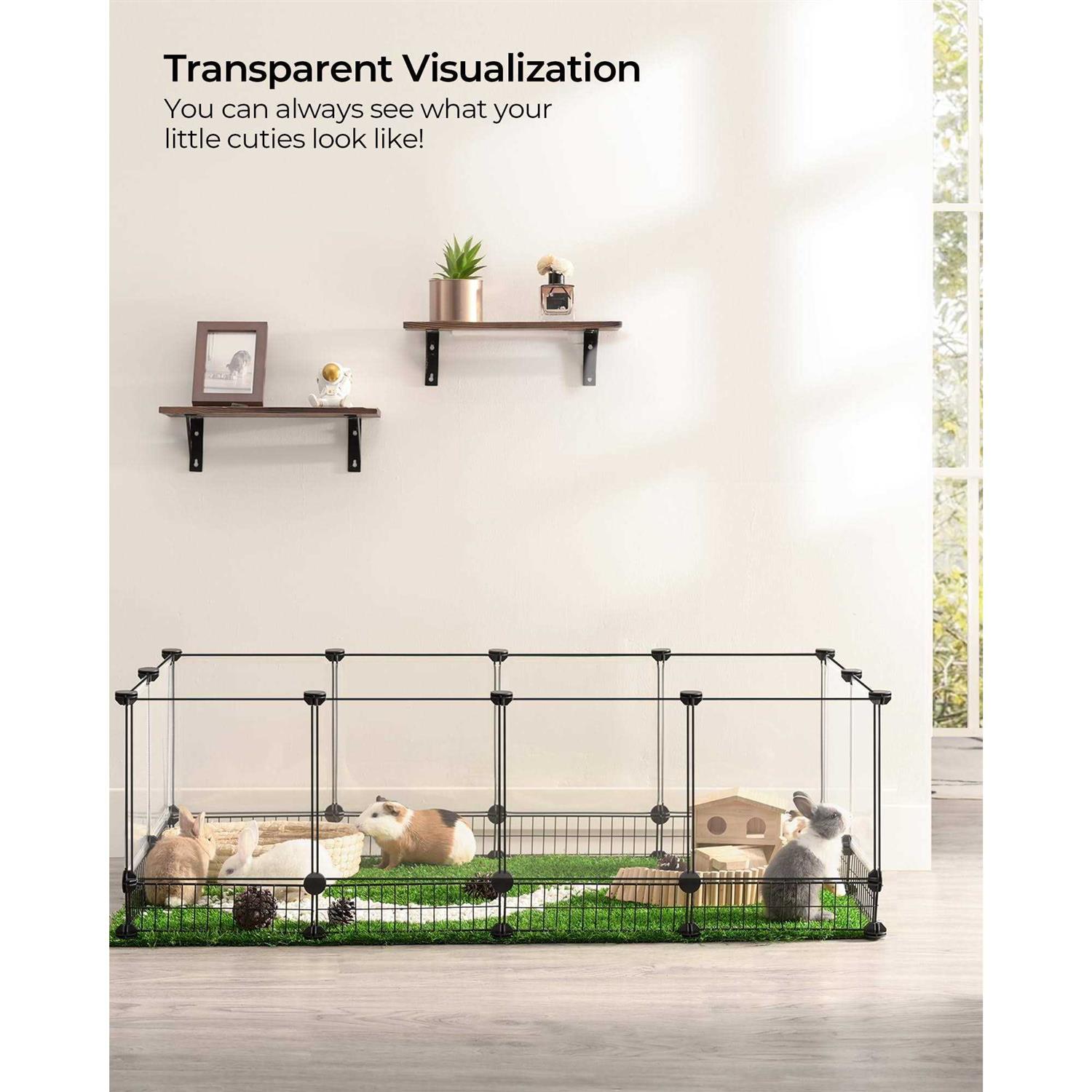 DINMO Rabbit Playpen guinea Pig cages Hamster cages Iron Net Bottom Design for Small Animal - Healthber