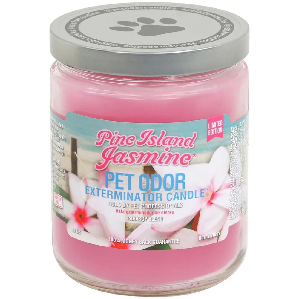 Pet Odor Exterminator Candle, Pine Island Jasmine, 13 oz - Healthber