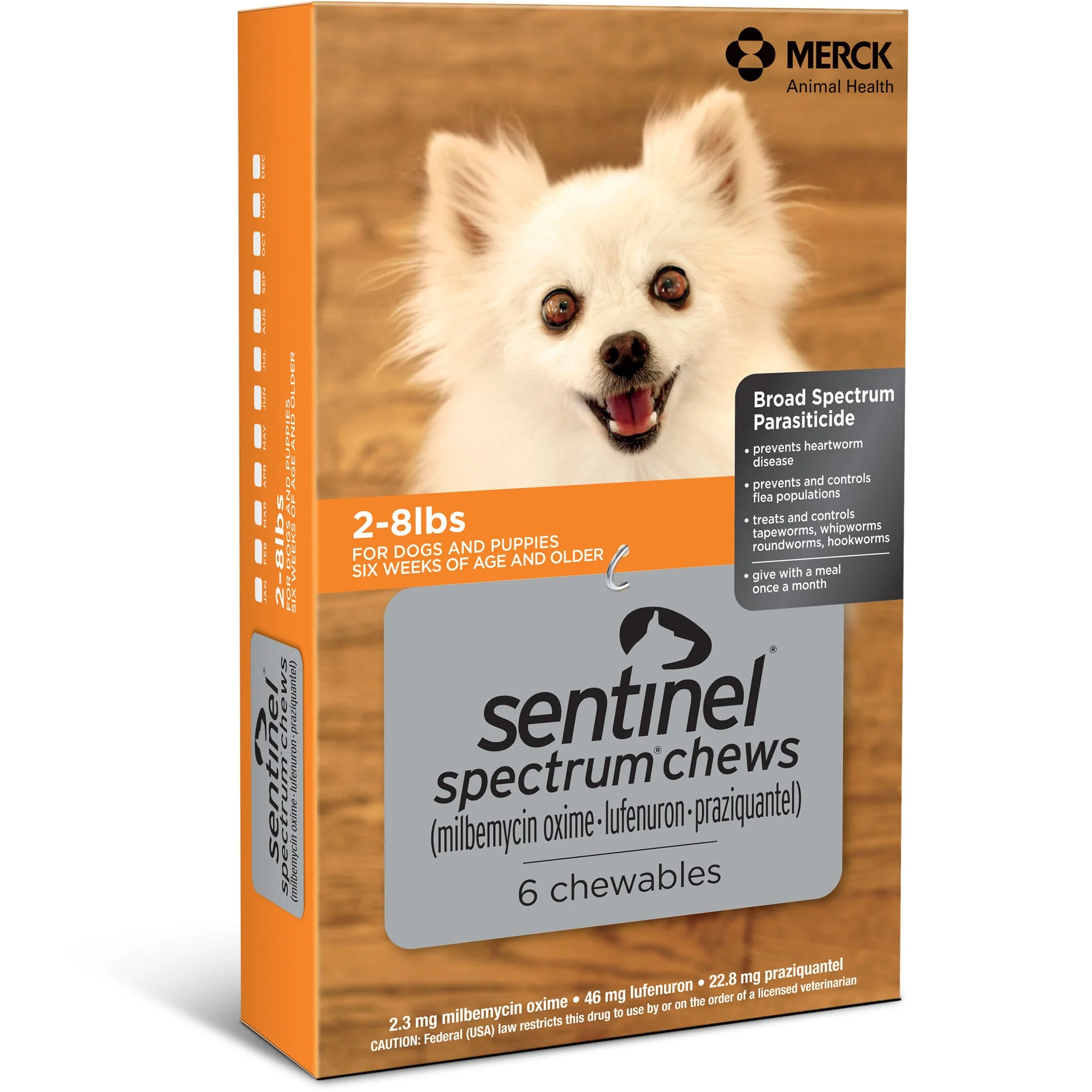 Sentinel Spectrum Chews for Dogs, 6 Chews - Healthber