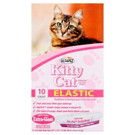 Alfapet Kitty Cat Litter box Disposable Elastic Liners For Large - Healthber