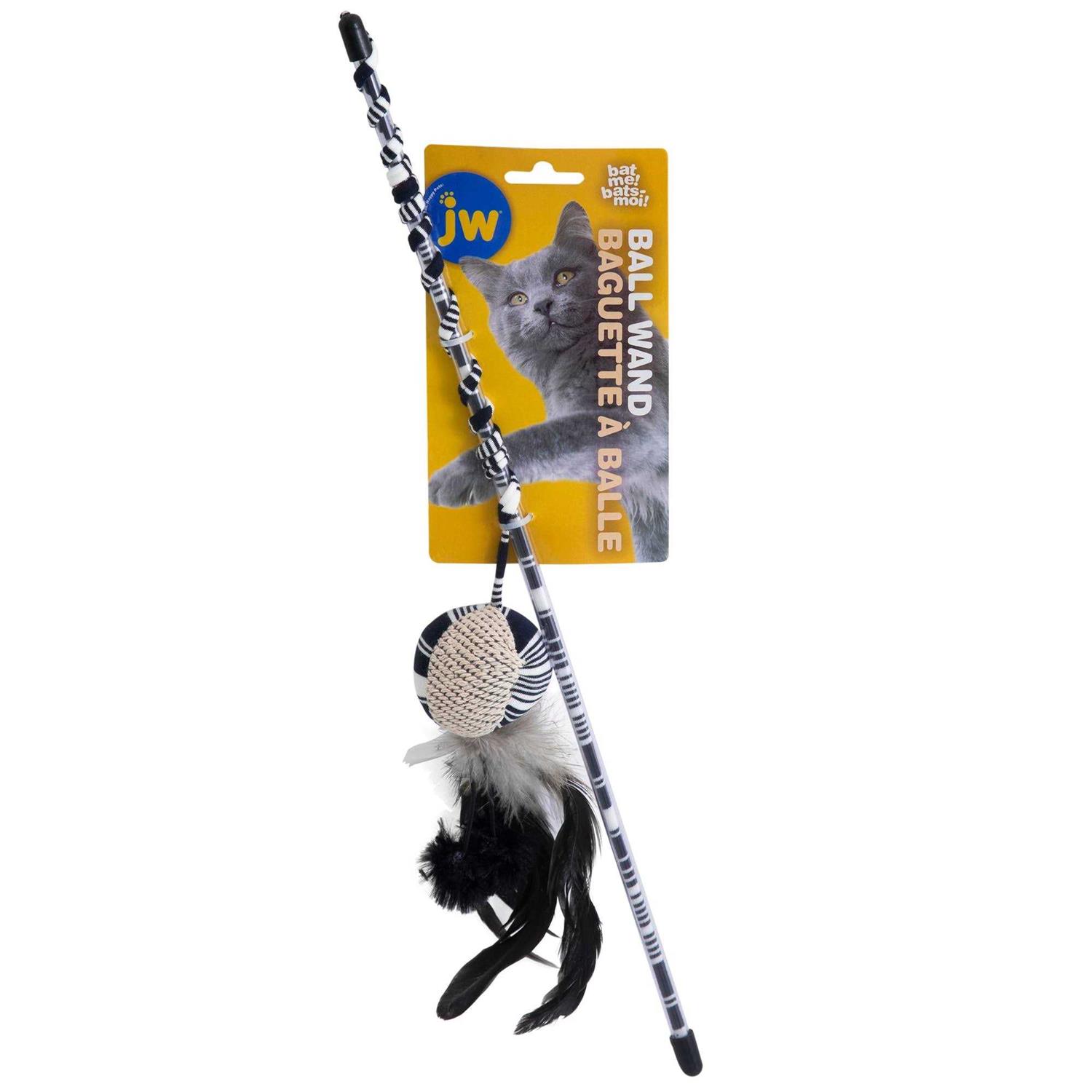 JW Pet Cataction Ball with Wand Cat Toy - Healthber